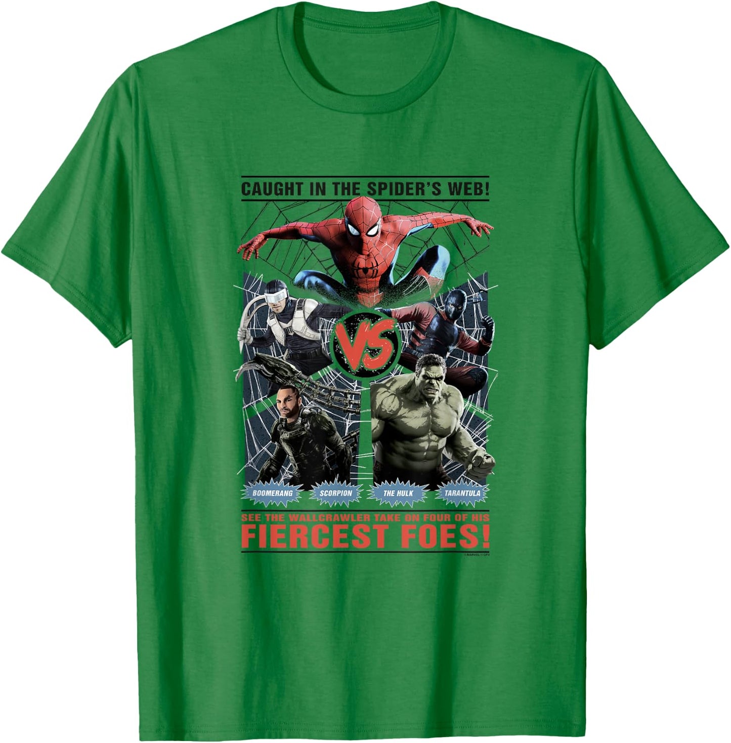 Marvel Spider-Man: New Day Spidey vs Fiercest Foes! T-Shirt - T-Shirt | Irish Green