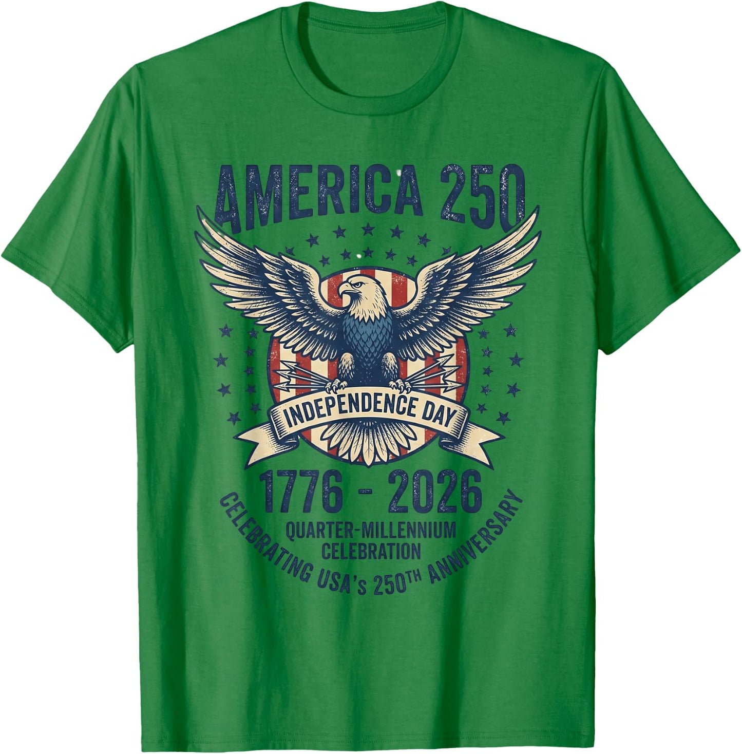 Anniversaire américain, États-Unis, 1776-2026, Quarter Millennium 250 T-Shirt - T-Shirt | Irish Green