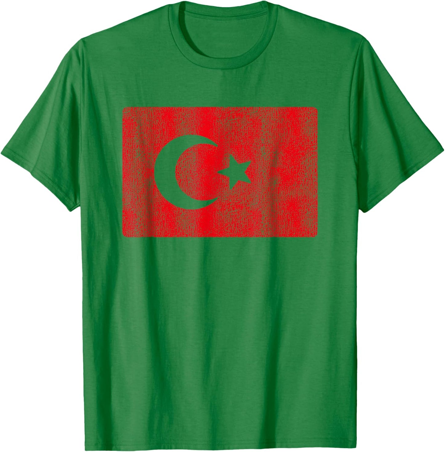 Retro Turkish Flag Turkey Souvenir Ottoman Empire Men Women T-Shirt - T-Shirt | Irish Green