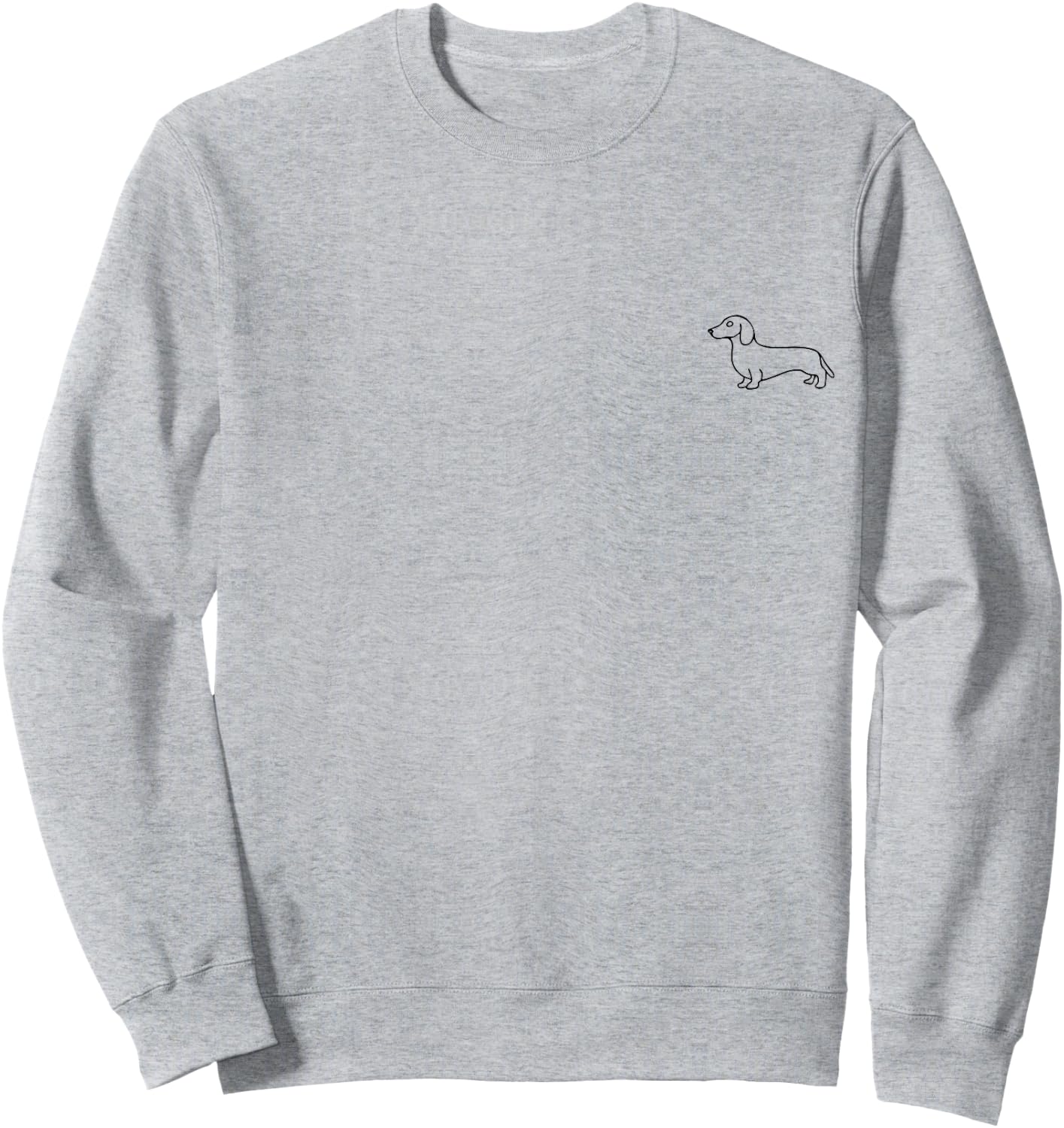 Dachshund Minimalism , White Sweatshirt - Sweatshirt | Ash