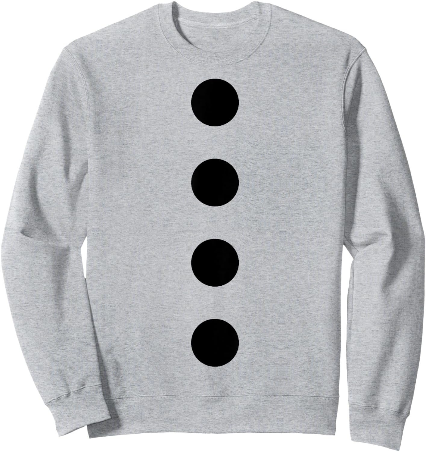 Snowman Costume Black Dots Stones Women Kids Men's Sweatshirt - Sweatshirt | Ash