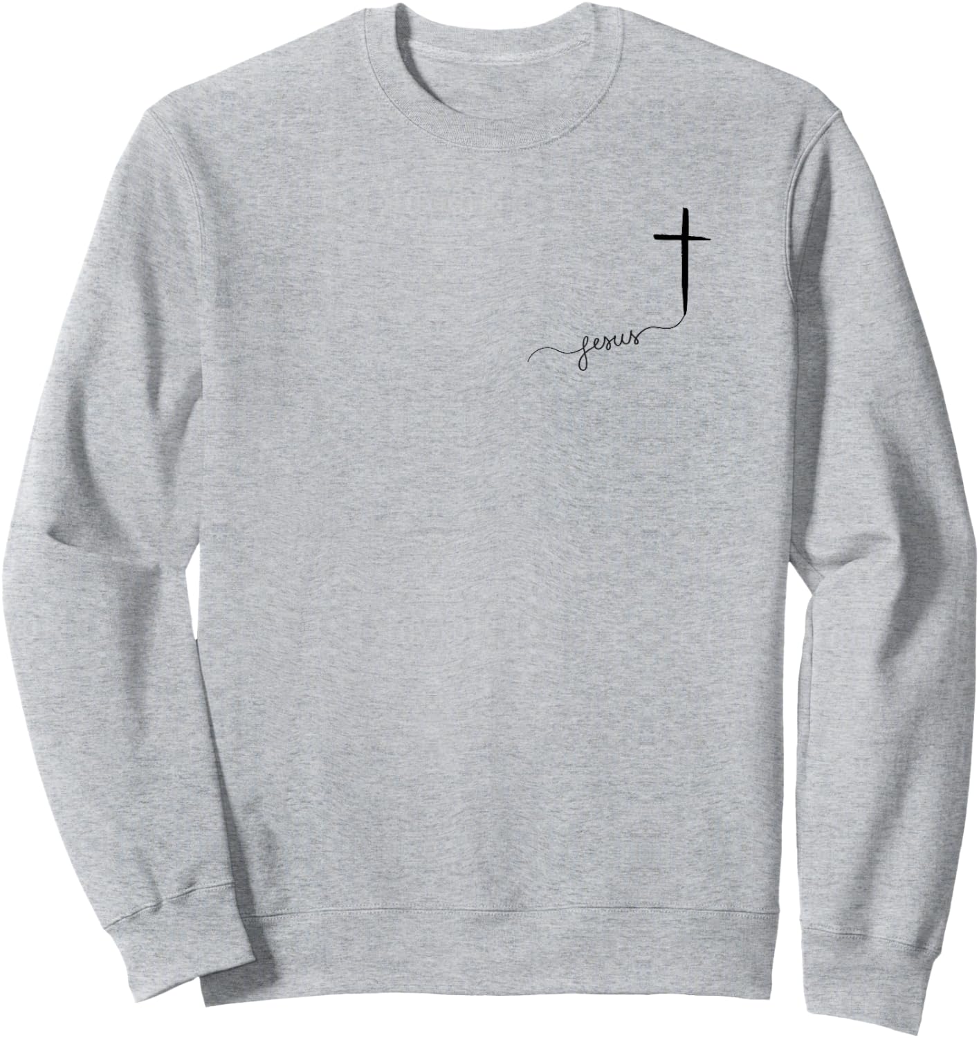 Jesus with Cross Christian , White Sweatshirt - Sweatshirt | Ash