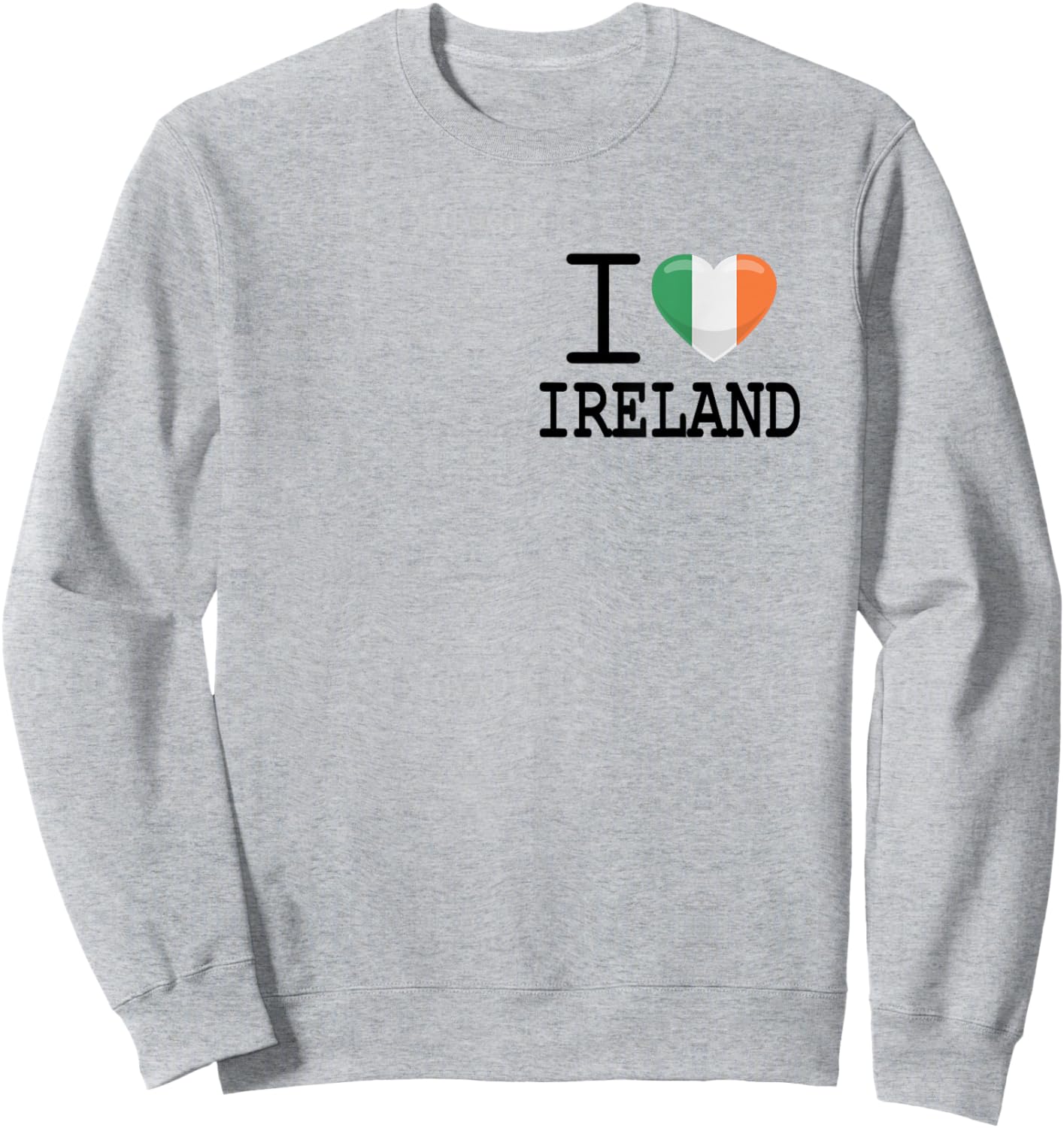 I Love Ireland Heart Sweatshirt - Sweatshirt | Ash