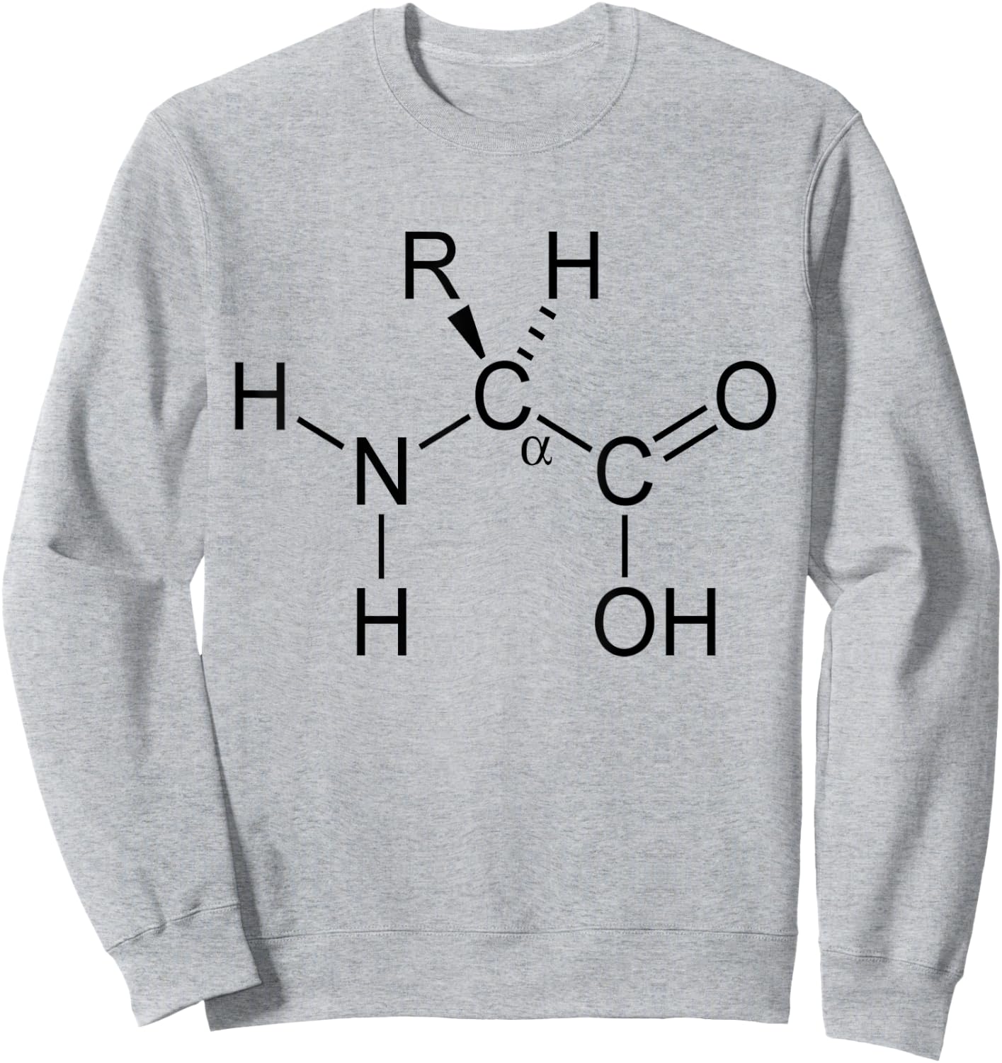 Alpha Amino Acid Biochemistry Muscle Protein Genetic Sweatshirt - Sweatshirt | Ash