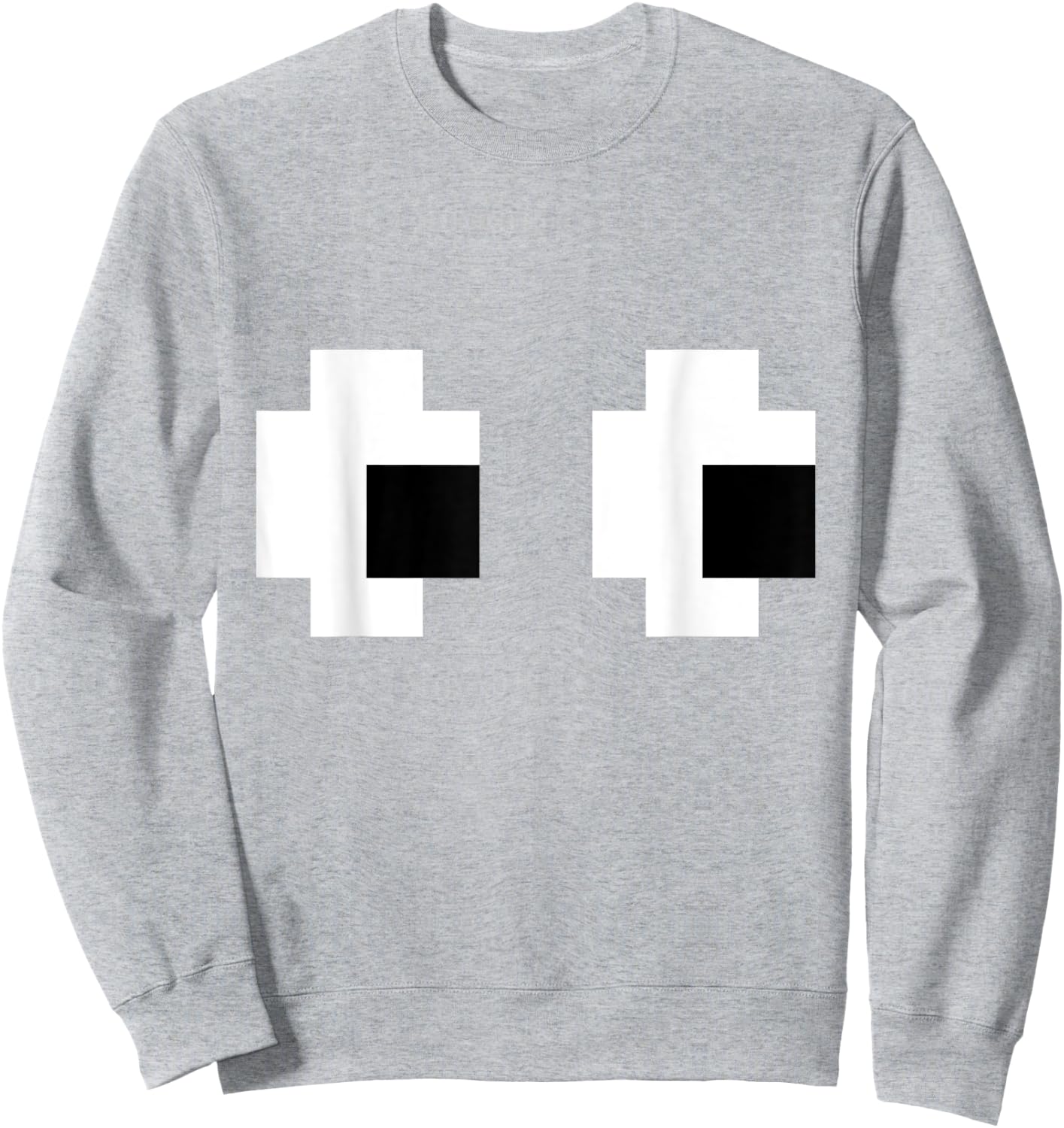 Retro Arcade Game Ghost Eyes Sweatshirt - Sweatshirt | Ash