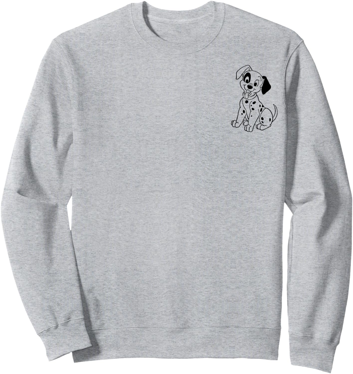 Disney 101 Dalmatians Patch Left Chest , white, S Sweatshirt - Sweatshirt | Ash