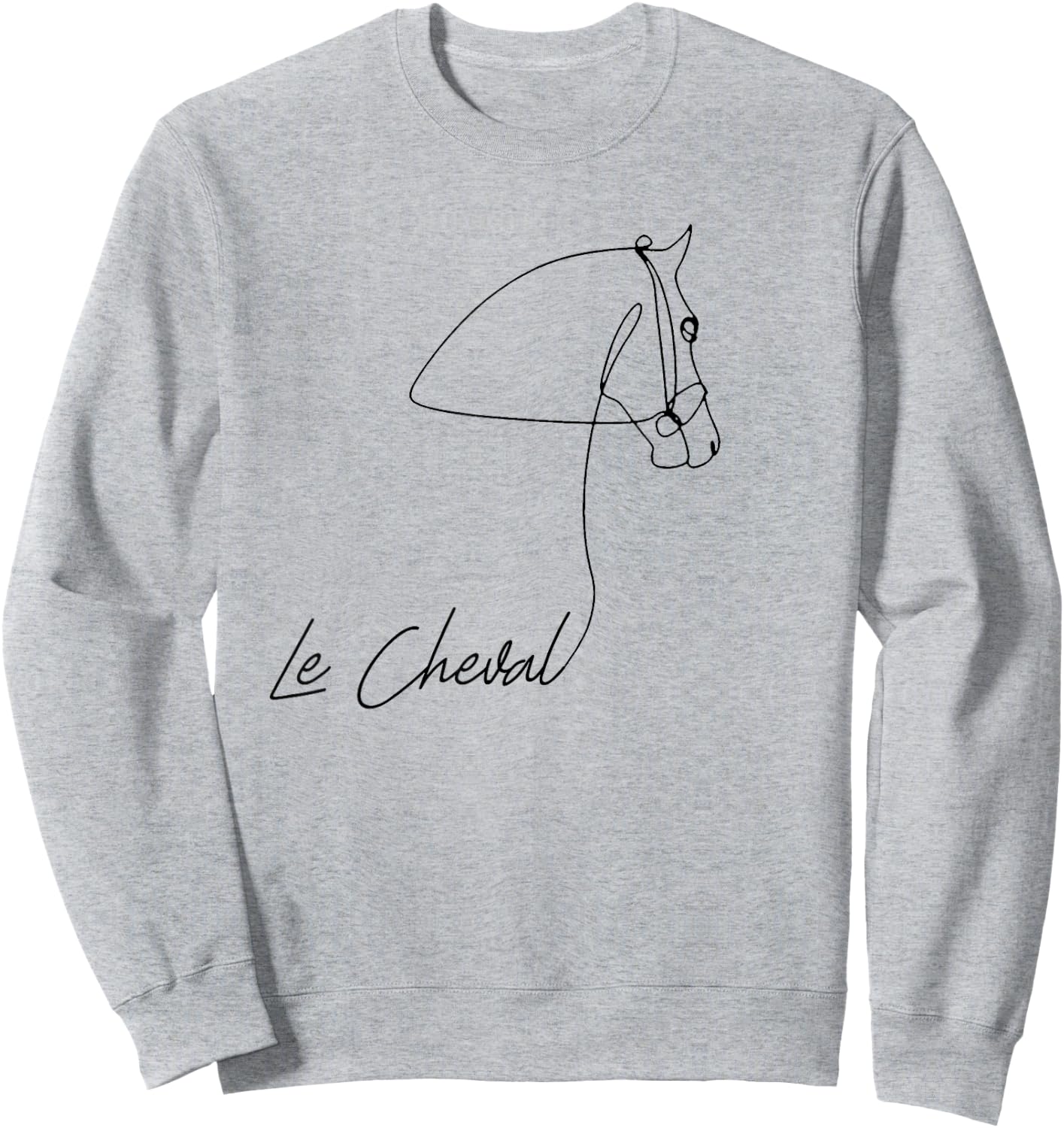 Horse Riding shirts with French words - Le Cheval Sweatshirt - Sweatshirt | Ash