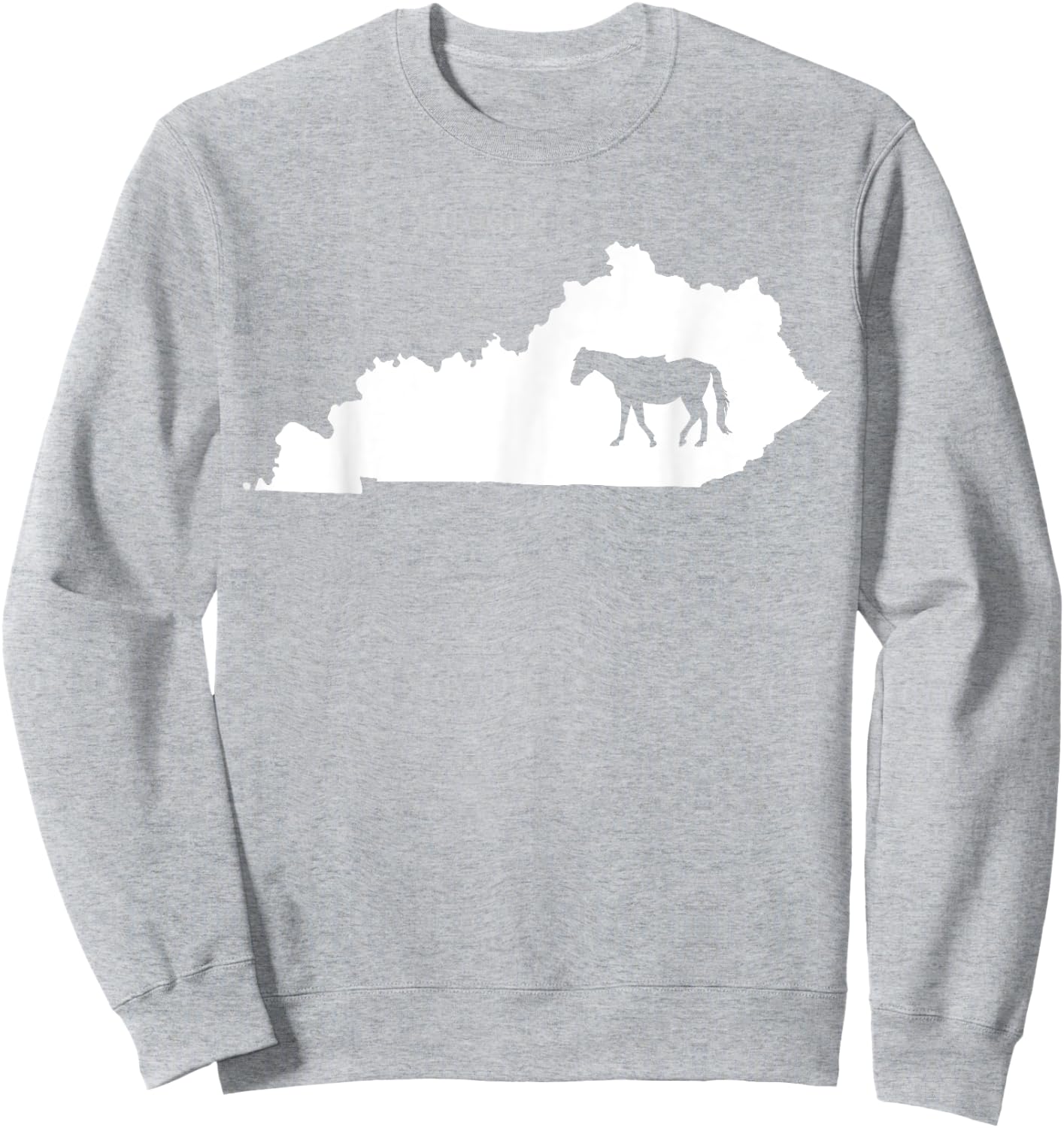 Kentucky Horse Map - Gift Men and Kids Sweatshirt - Sweatshirt | Ash