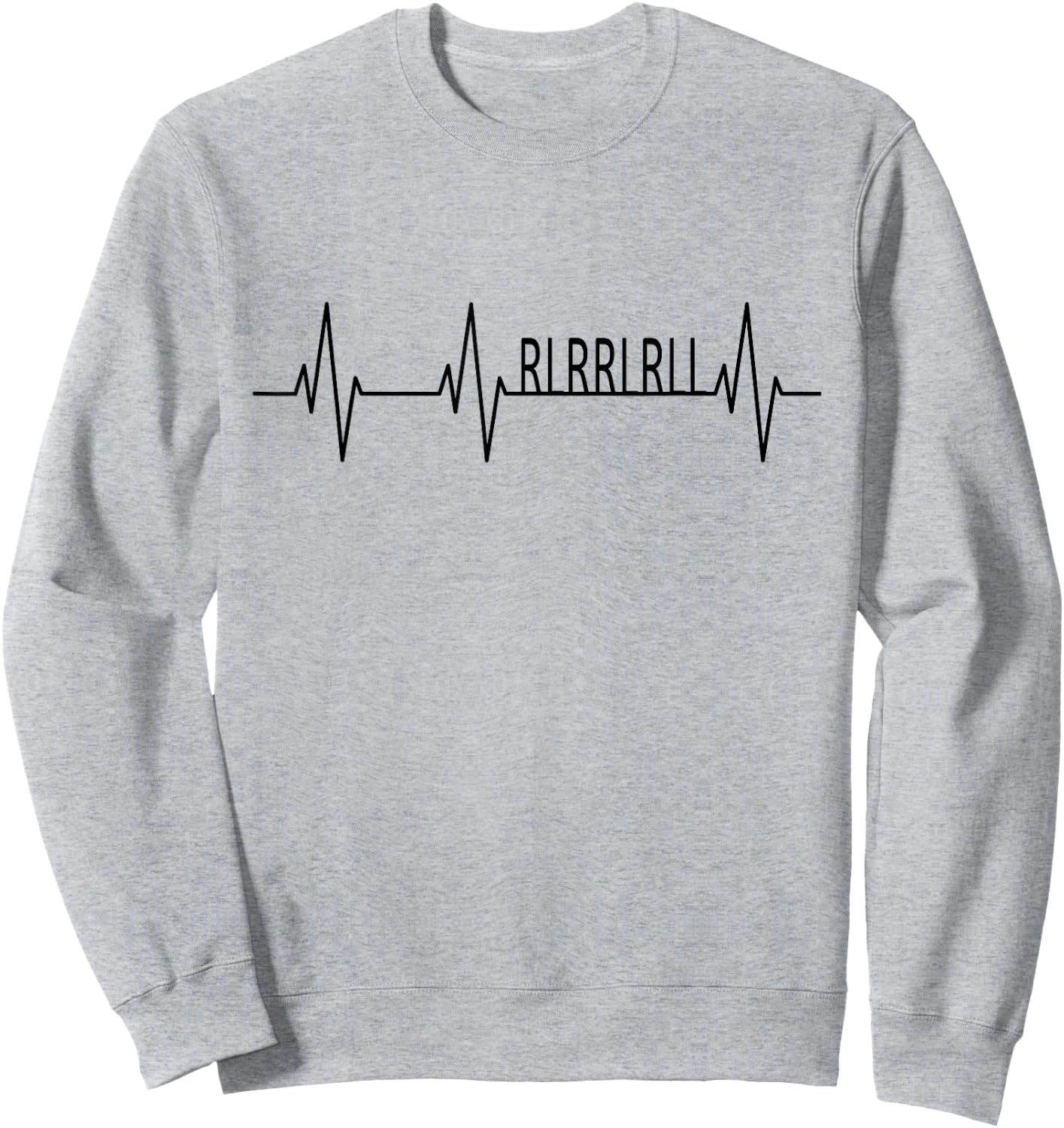 RLRRLRLL Drums Heartbeat ECG Sweatshirt - Sweatshirt | Ash
