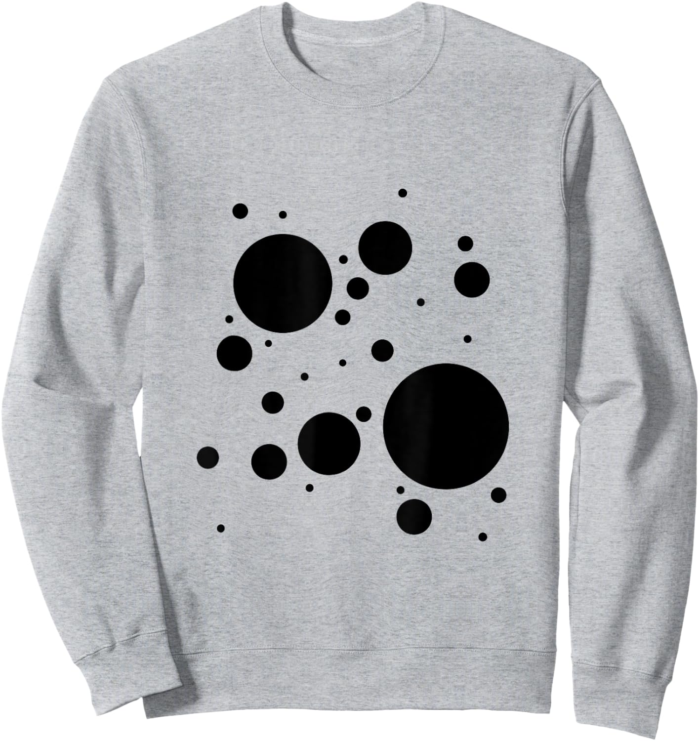 Happy Dot Day Fun Abstract Black White Polka Dot Dalmatian Sweatshirt - Sweatshirt | Ash