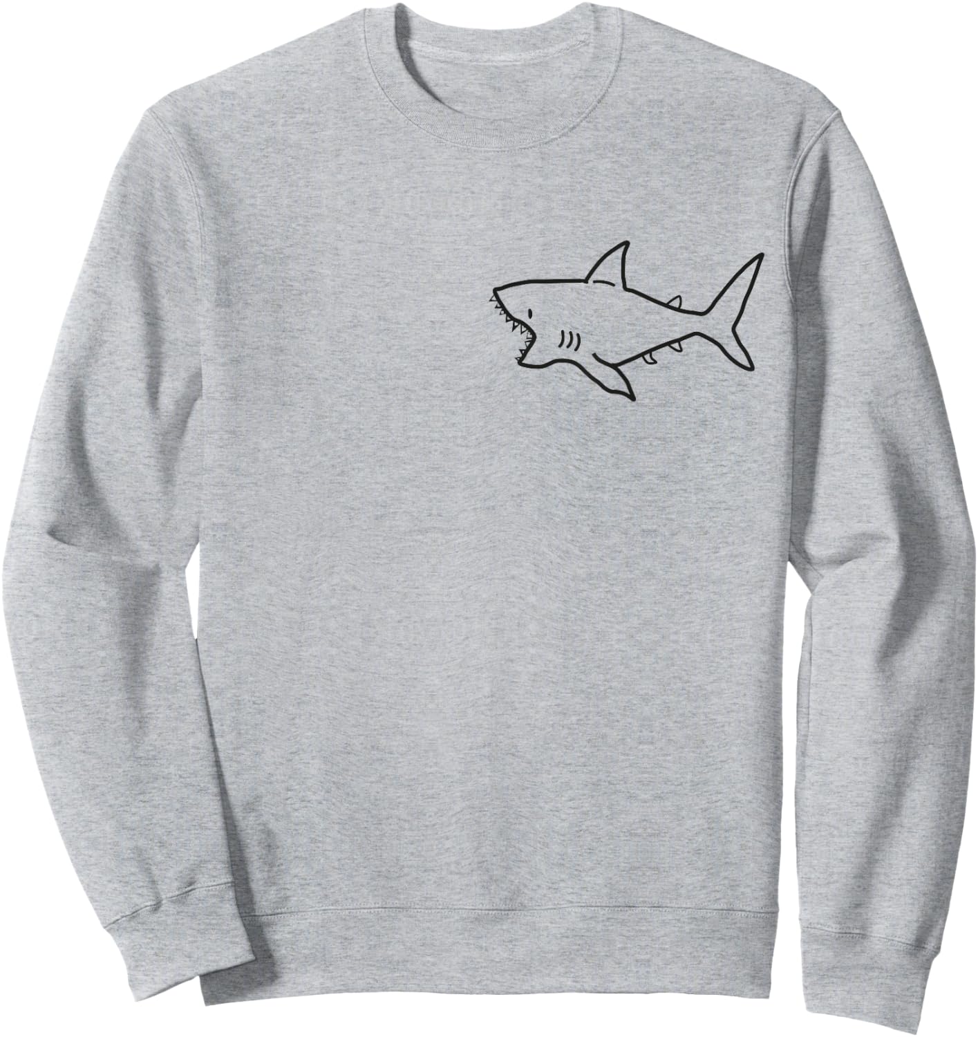 Funny cute Shark Pocket For ocean and sharks lovers Sweatshirt - Sweatshirt | Ash