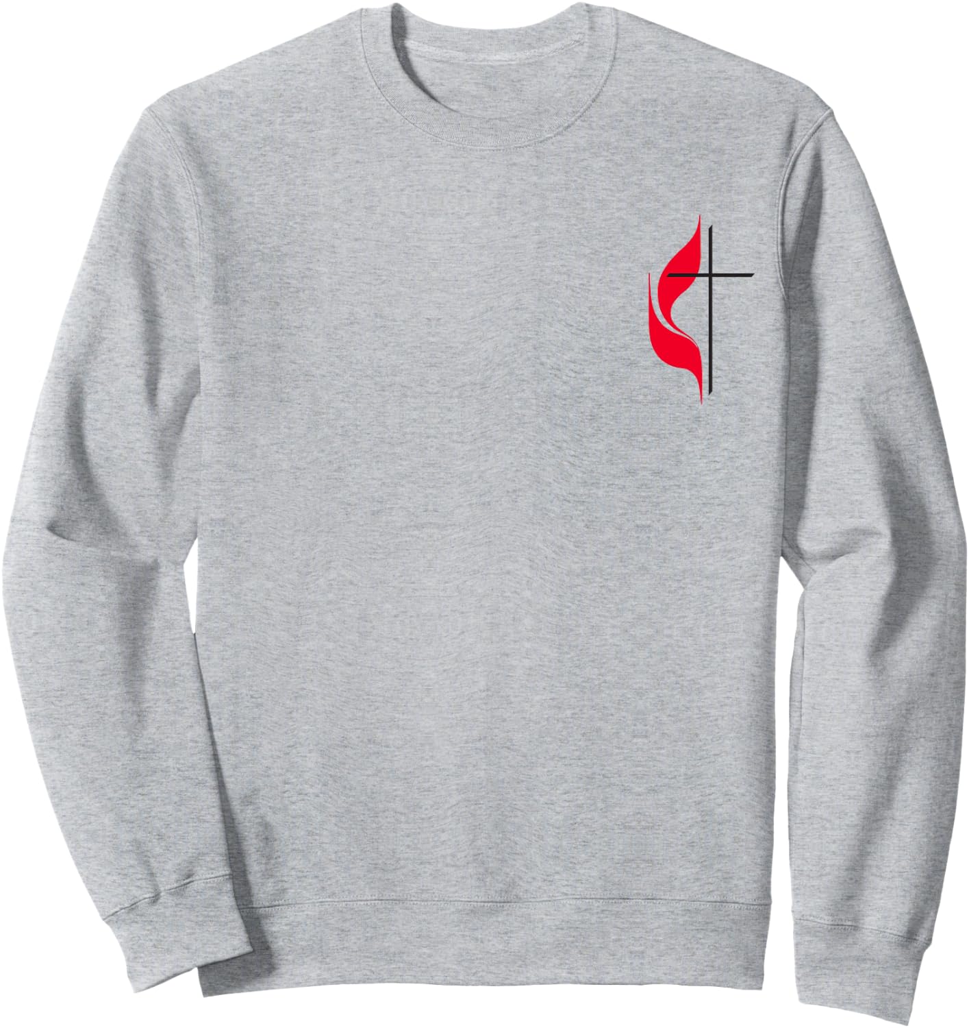 Methodist Cross Flag Christian Methodists Protestant Church Sweatshirt - Sweatshirt | Ash