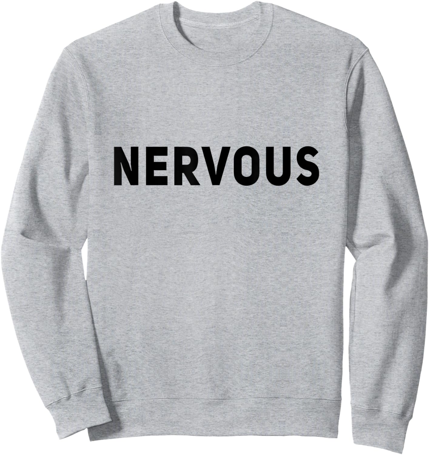 Anxious Surplus NERVOUS Dog Style Anxiety Shirt - Men's Yellow Small Classic Fit Sweatshirt - Sweatshirt | Ash