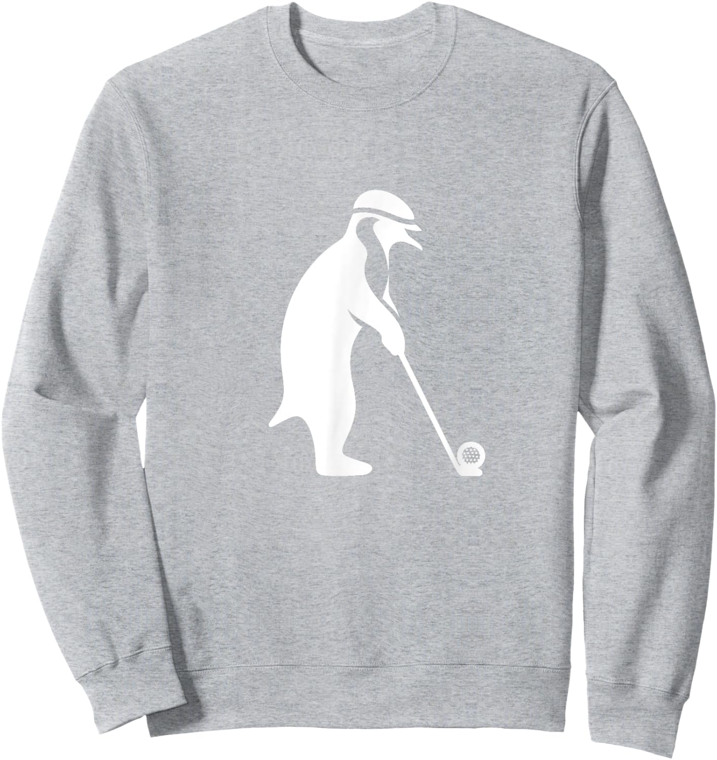 Cartoon Penguin Playing Golf Sport Golfer Sweatshirt - Sweatshirt | Ash