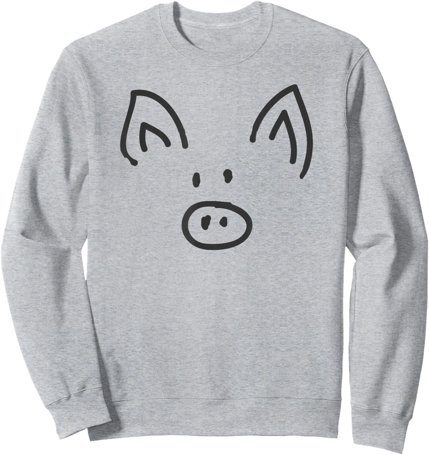Cute Pig Face and Snout - Pig Sweatshirt - Sweatshirt | Ash