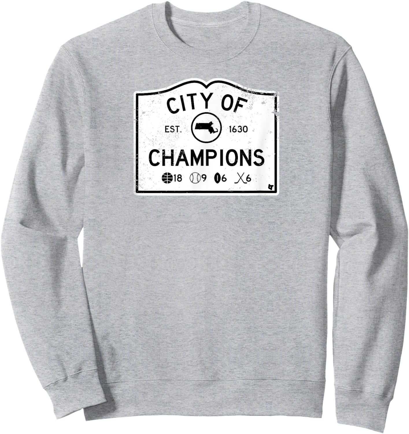 City of Champions - Boston Sports Sweatshirt - Sweatshirt | Ash