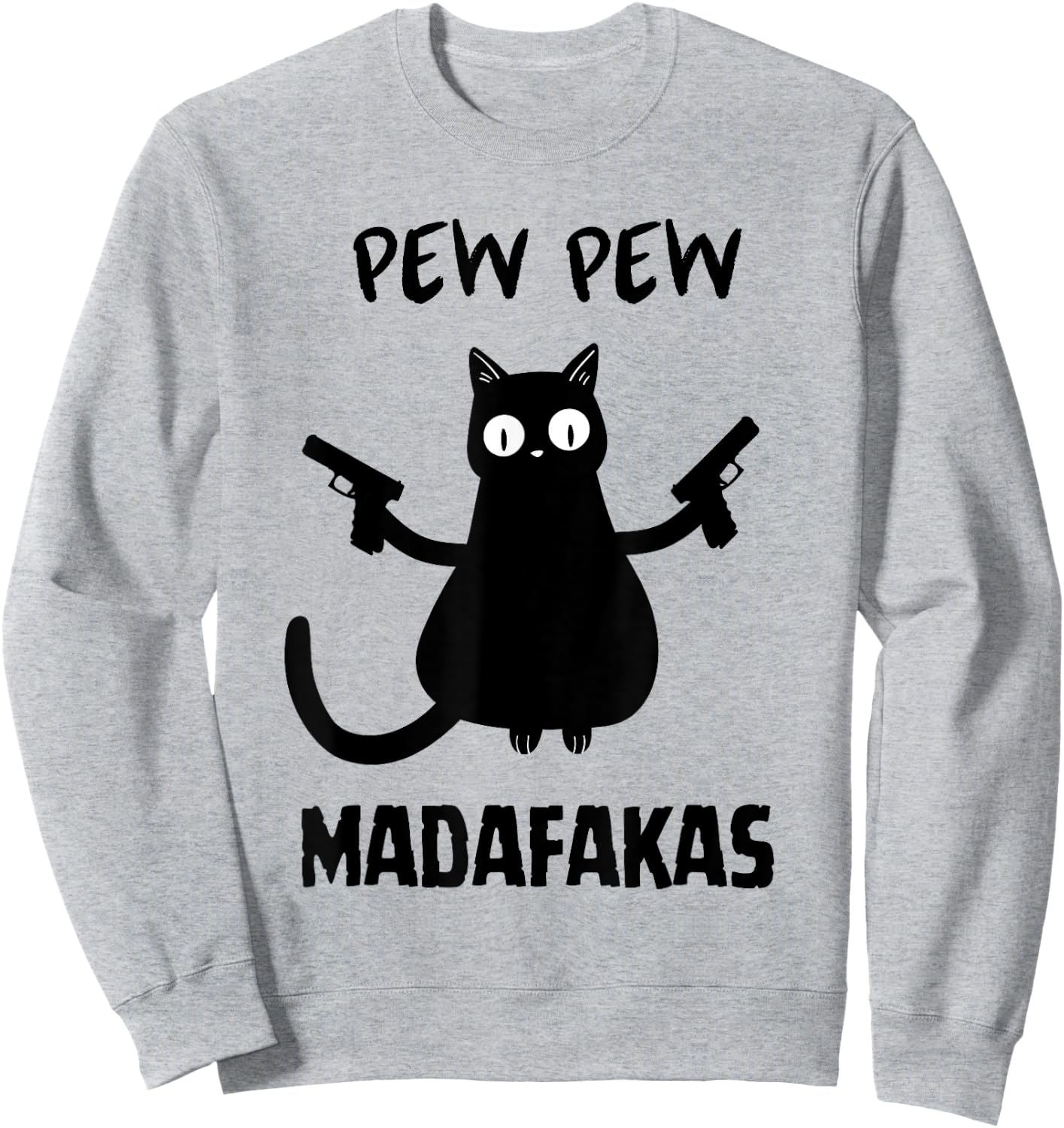Funny Cat Halloween Madafakas Cat Halloween Spooky Black Cat Sweatshirt - Sweatshirt | Ash