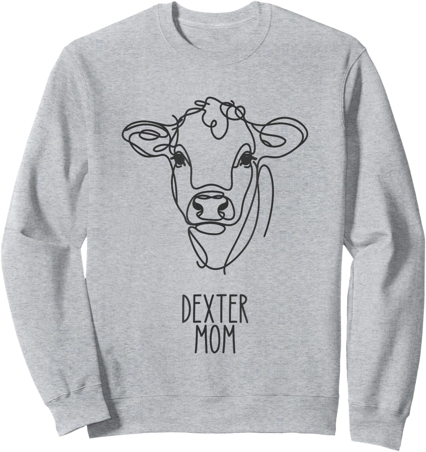 Line Art Best Cow Mom Women - Dexter Sweatshirt - Sweatshirt | Ash
