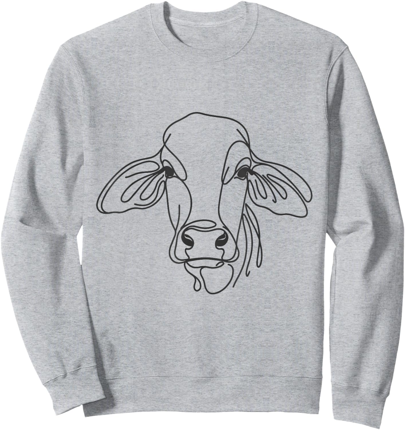 Line Art Dad Mom Cow - Brahman Sweatshirt - Sweatshirt | Ash