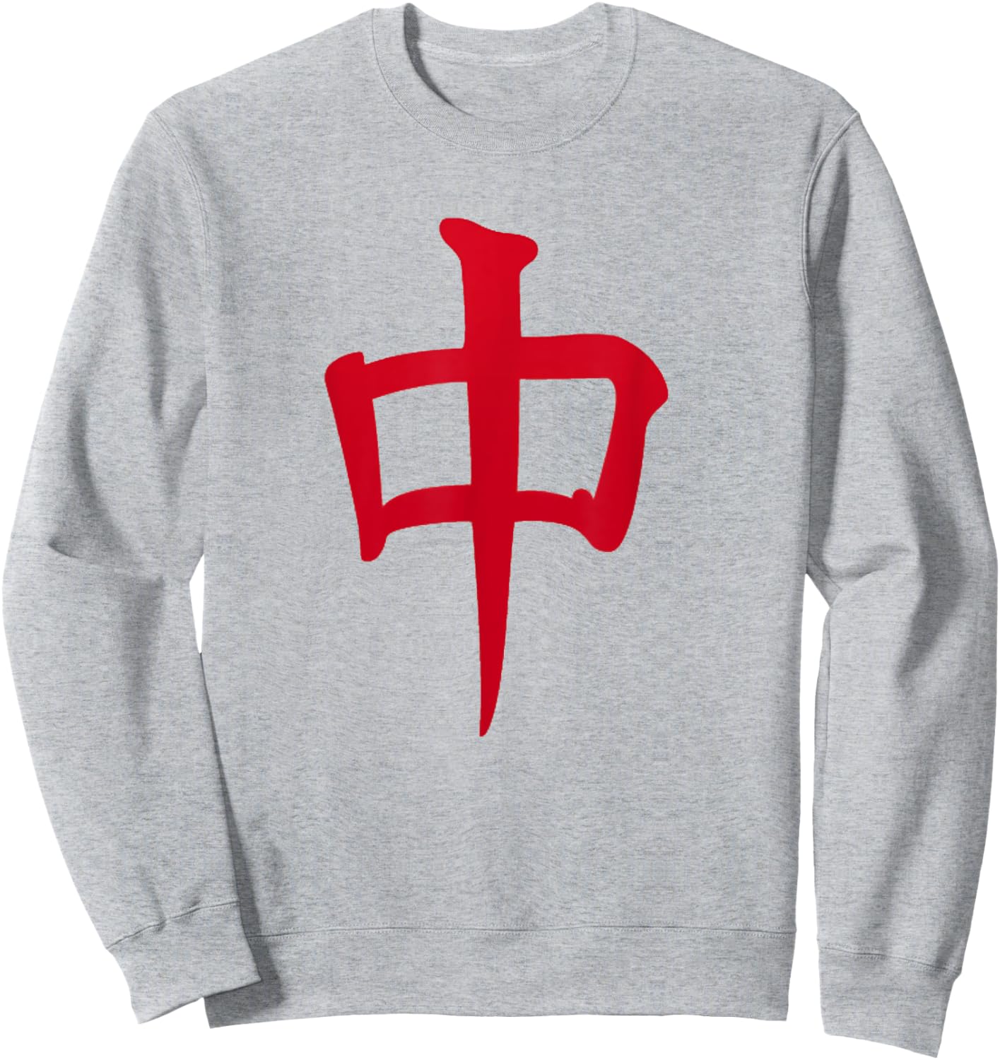 Red Dragon Tile Mahjong Sweatshirt - Sweatshirt | Ash