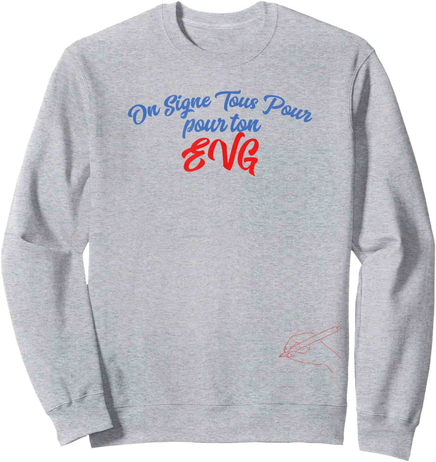 We all sign for your EVG guest book future groom gift , white, S Sweatshirt - Sweatshirt | Ash