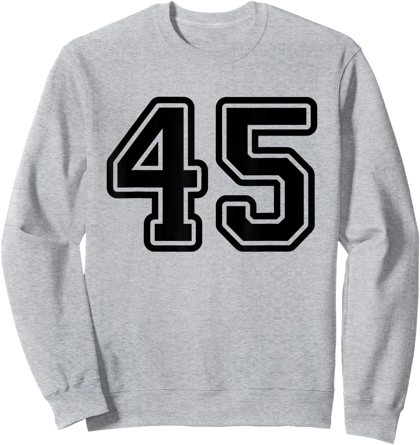 Number #45 Black Varsity Number 45 Sweatshirt - Sweatshirt | Ash