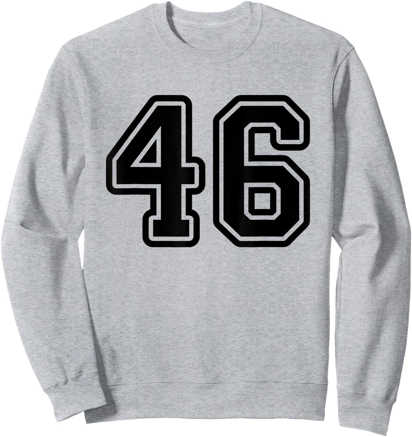 Number #46 Black Sport Varsity Number 46 Sweatshirt - Sweatshirt | Ash
