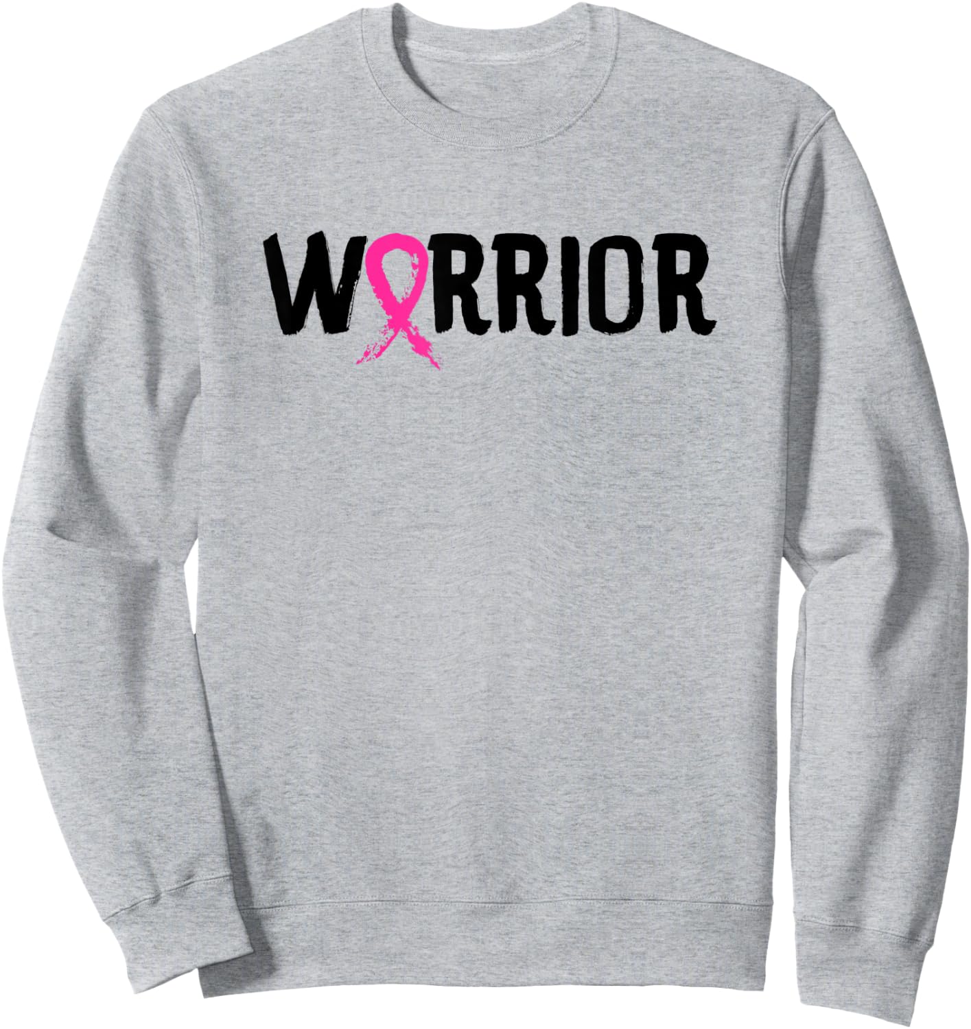 Warrior - Breast Cancer Awareness Shirt Gift Sweatshirt - Sweatshirt | Ash