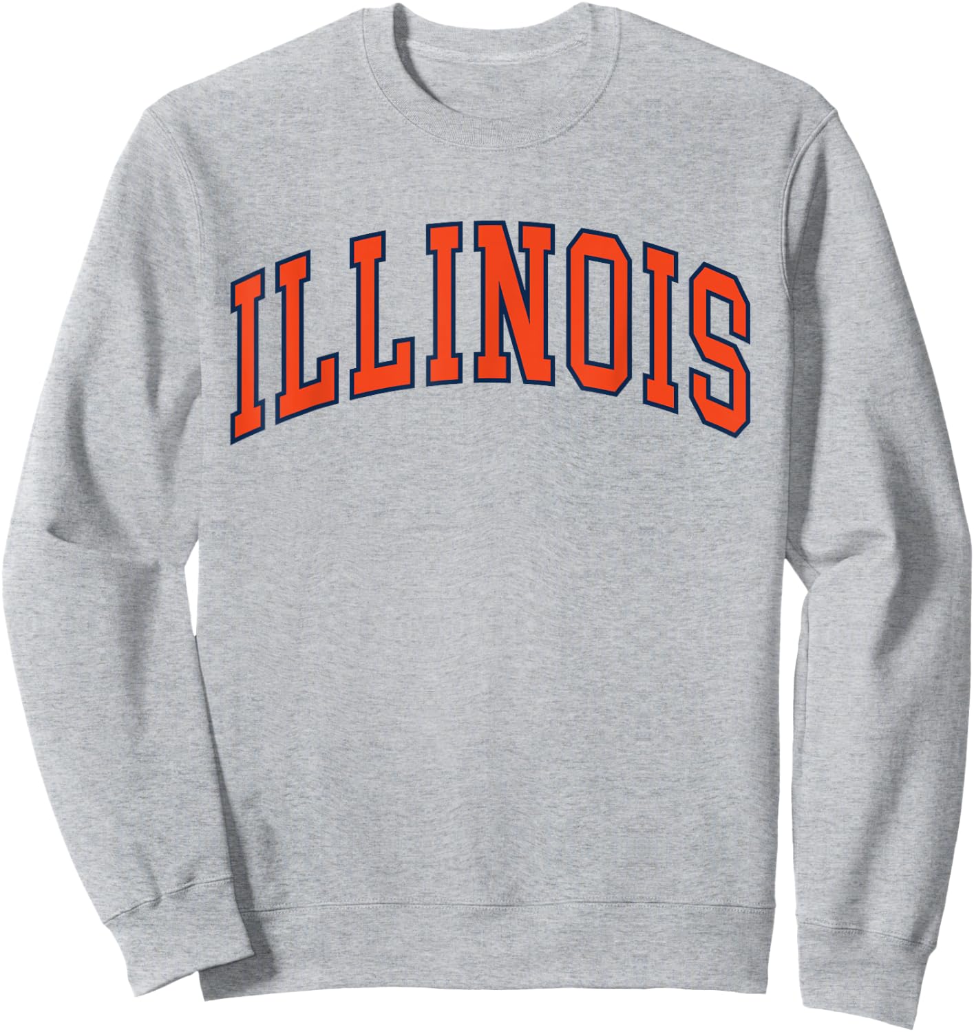 Retro Illinois Orange Vintage Illinois Blue Throwback IL Sweatshirt - Sweatshirt | Ash
