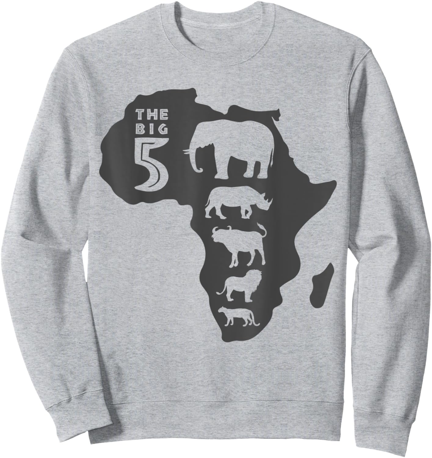 Africa Big Five Animals | BIG 5 of Africa Sweatshirt - Sweatshirt | Ash