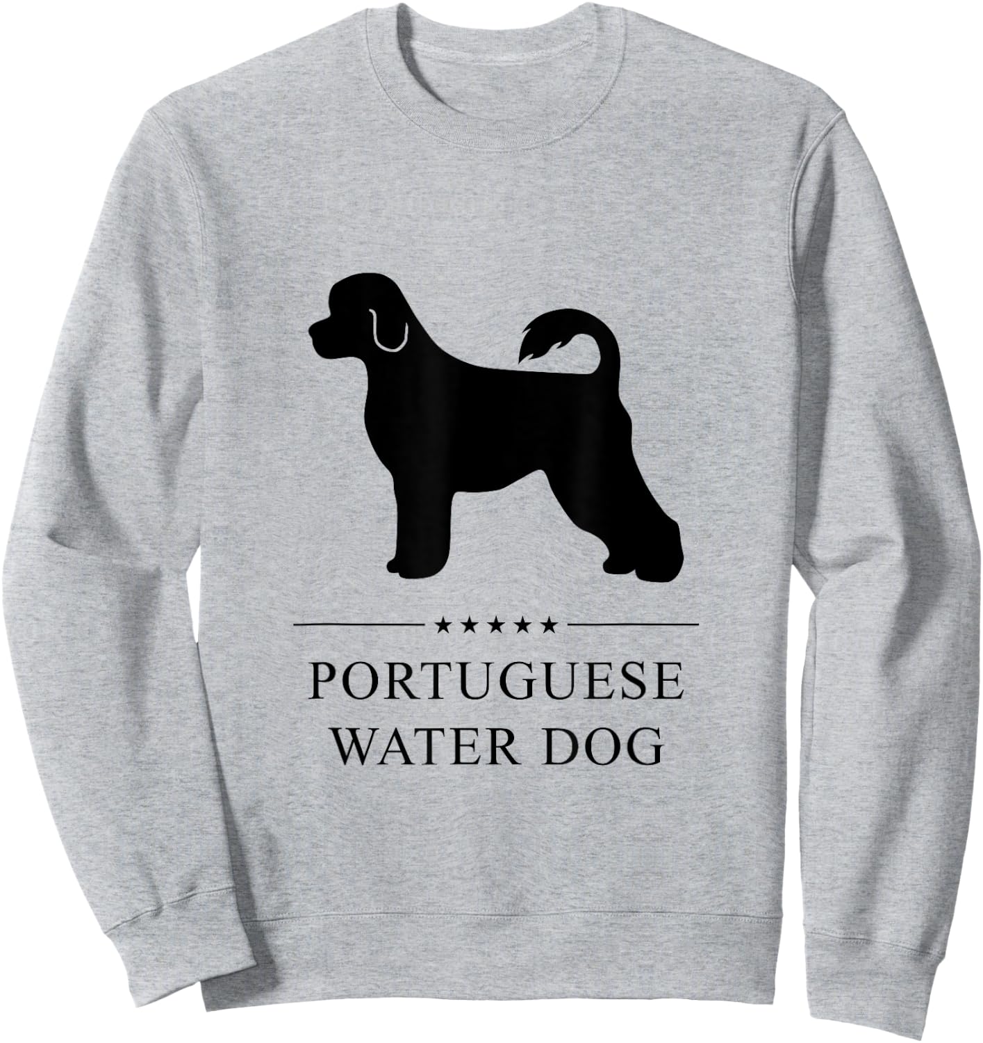 Portuguese Water Dog Black Silhouette Women Kids Sweatshirt - Sweatshirt | Ash