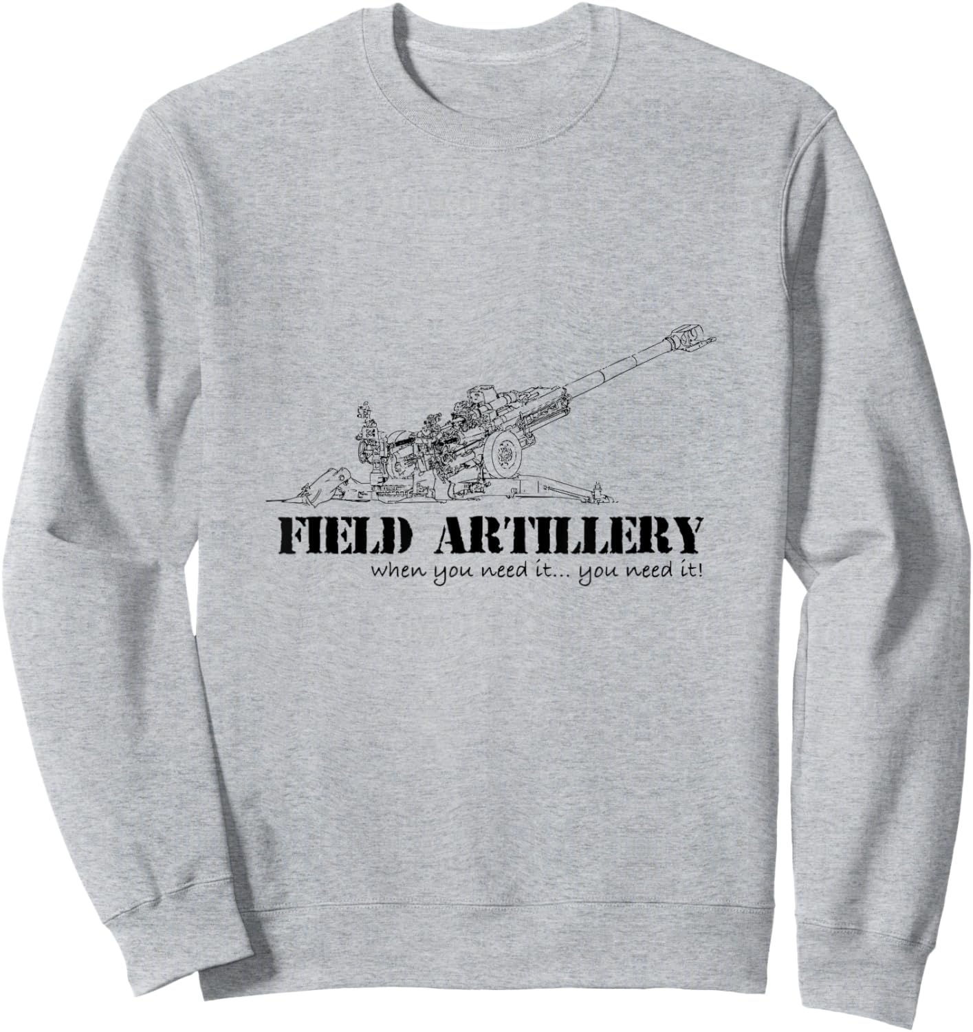 Field Artillery T shirt Sweatshirt - Sweatshirt | Ash