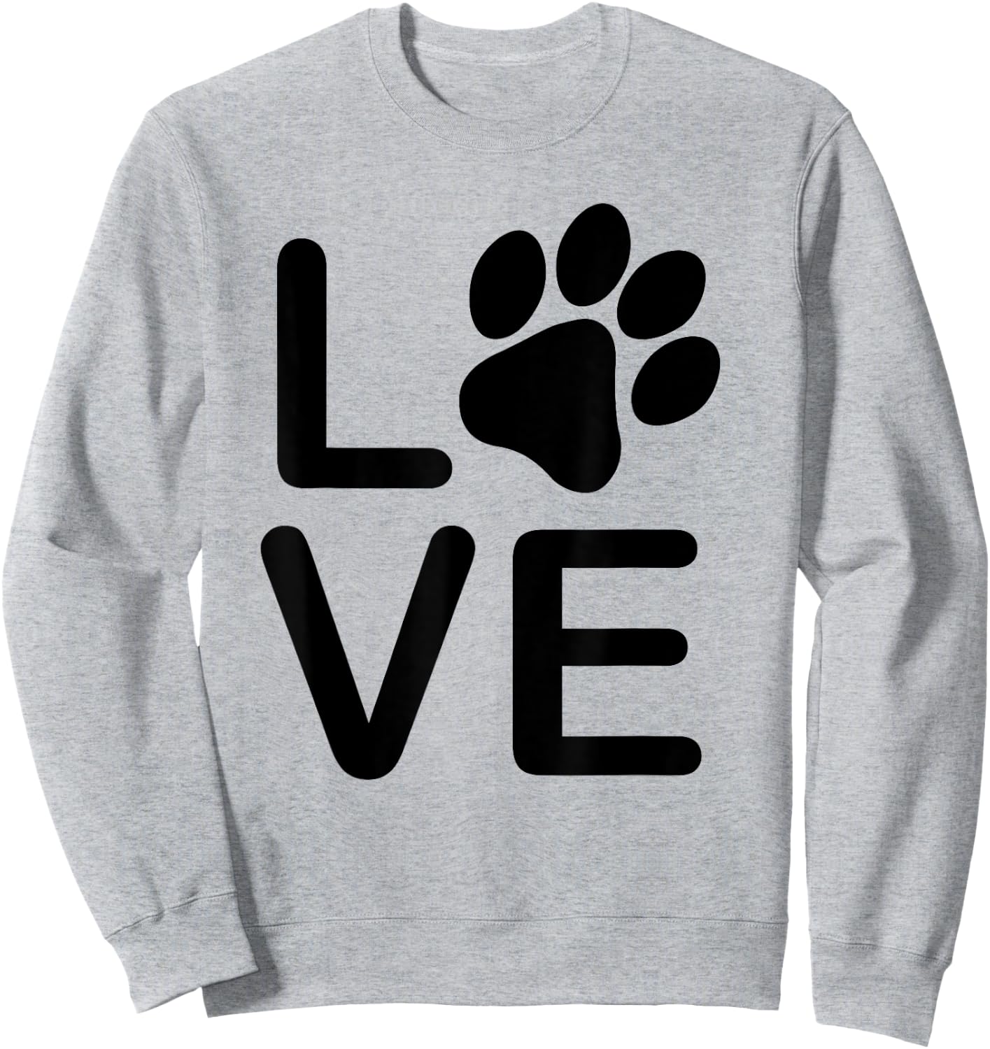 I Love My Dog - Girls Guys Paw Print . Sweatshirt - Sweatshirt | Ash