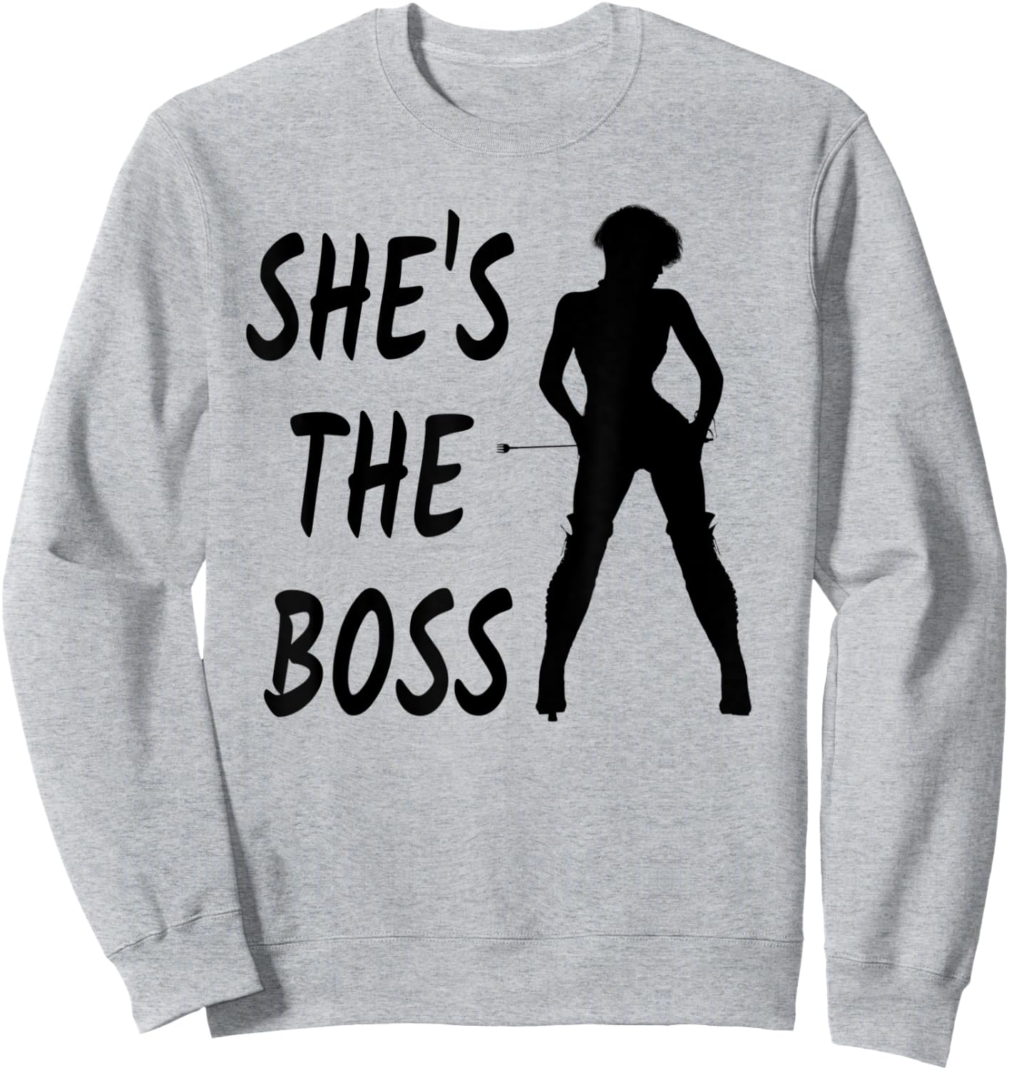 She's The Boss Submissive Kink BDSM Dominatrix Herren Damen Sweatshirt - Sweatshirt | Ash
