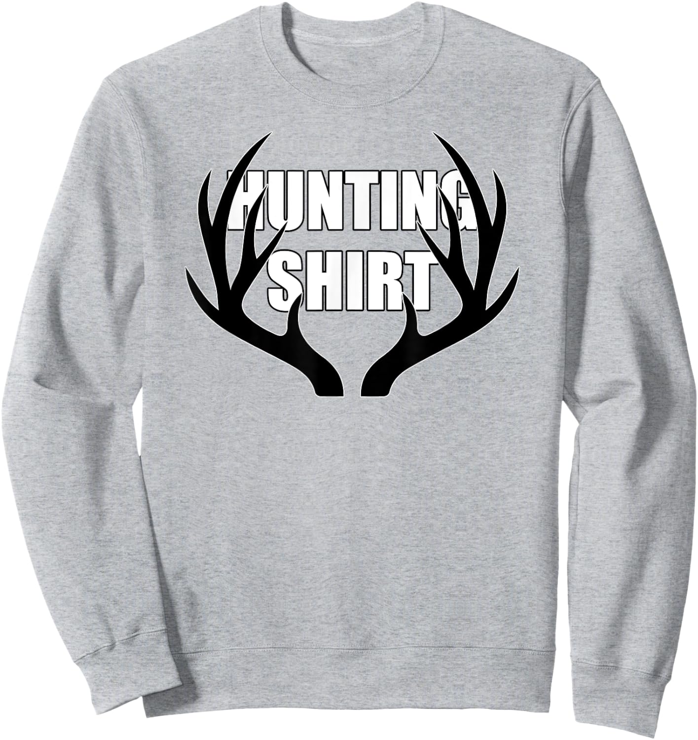 Deer Hunting Whitetail Buck Antlers Orange Sweatshirt - Sweatshirt | Ash