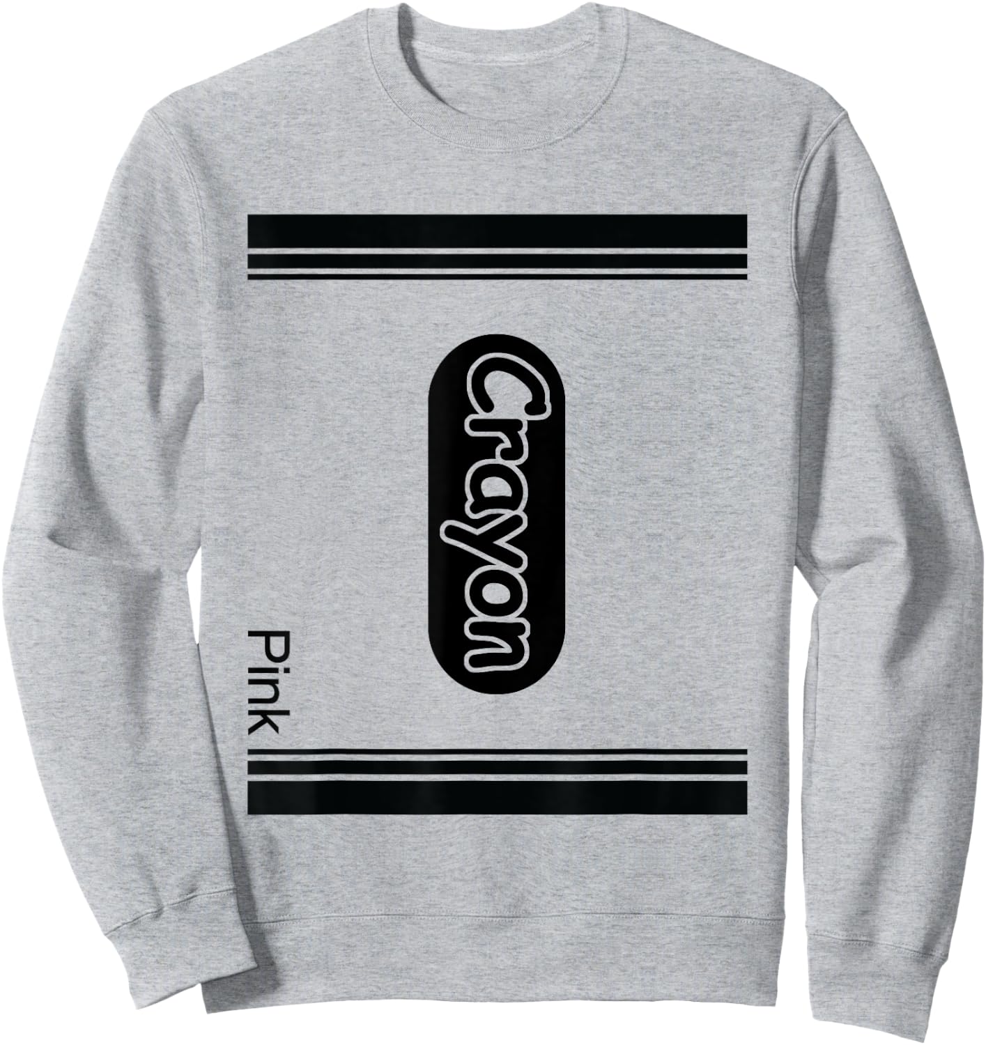 Pink Crayon Halloween Costume Adult Sweatshirt - Sweatshirt | Ash