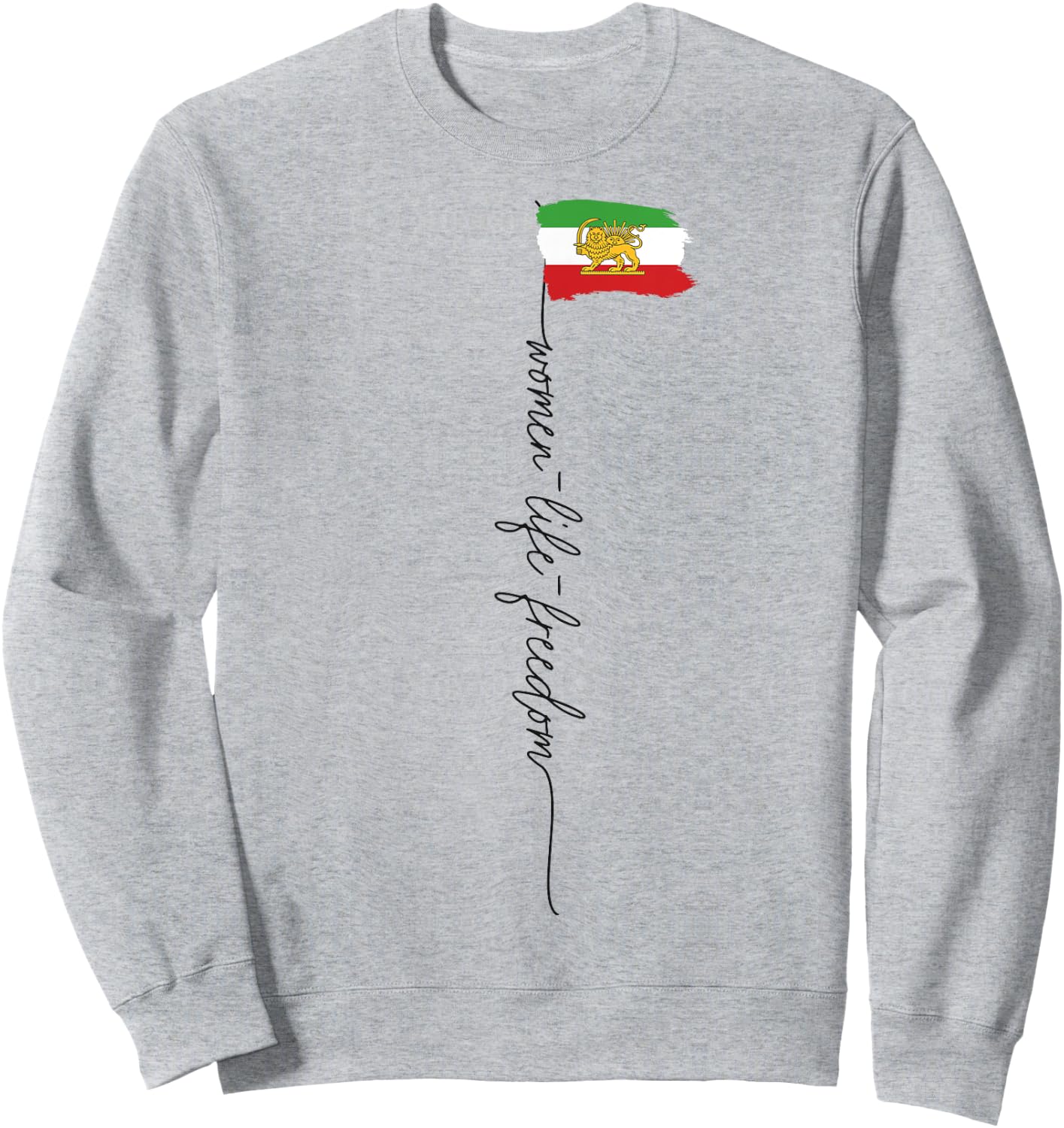 Iranische Löwen Sonne Flagge, iranische Flagge, Unterstützung Frauen des Iran Sweatshirt - Sweatshirt | Ash