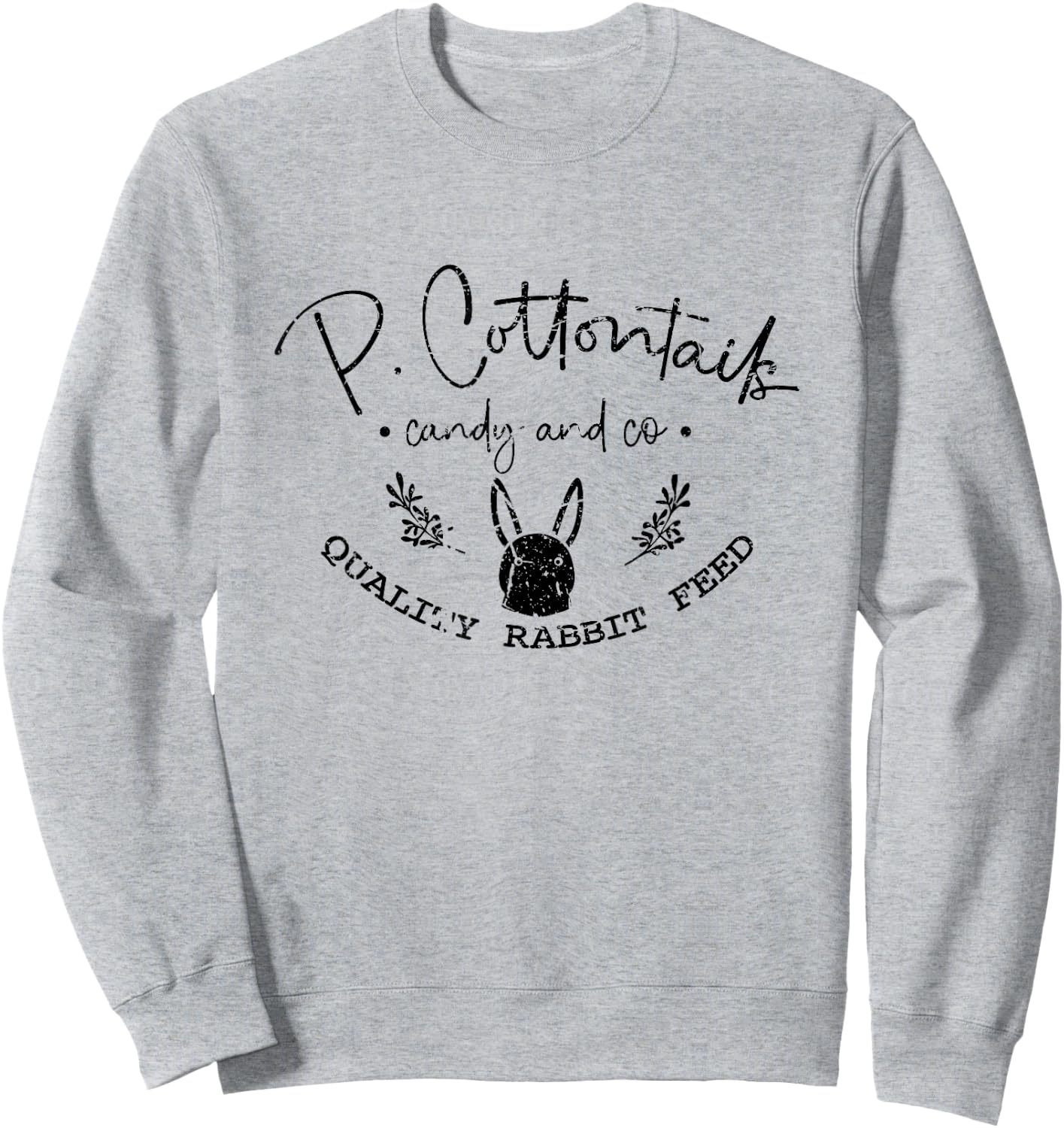 Cotton Tail Candy and Co. Vintage Funny Springtime Easter Sweatshirt - Sweatshirt | Ash
