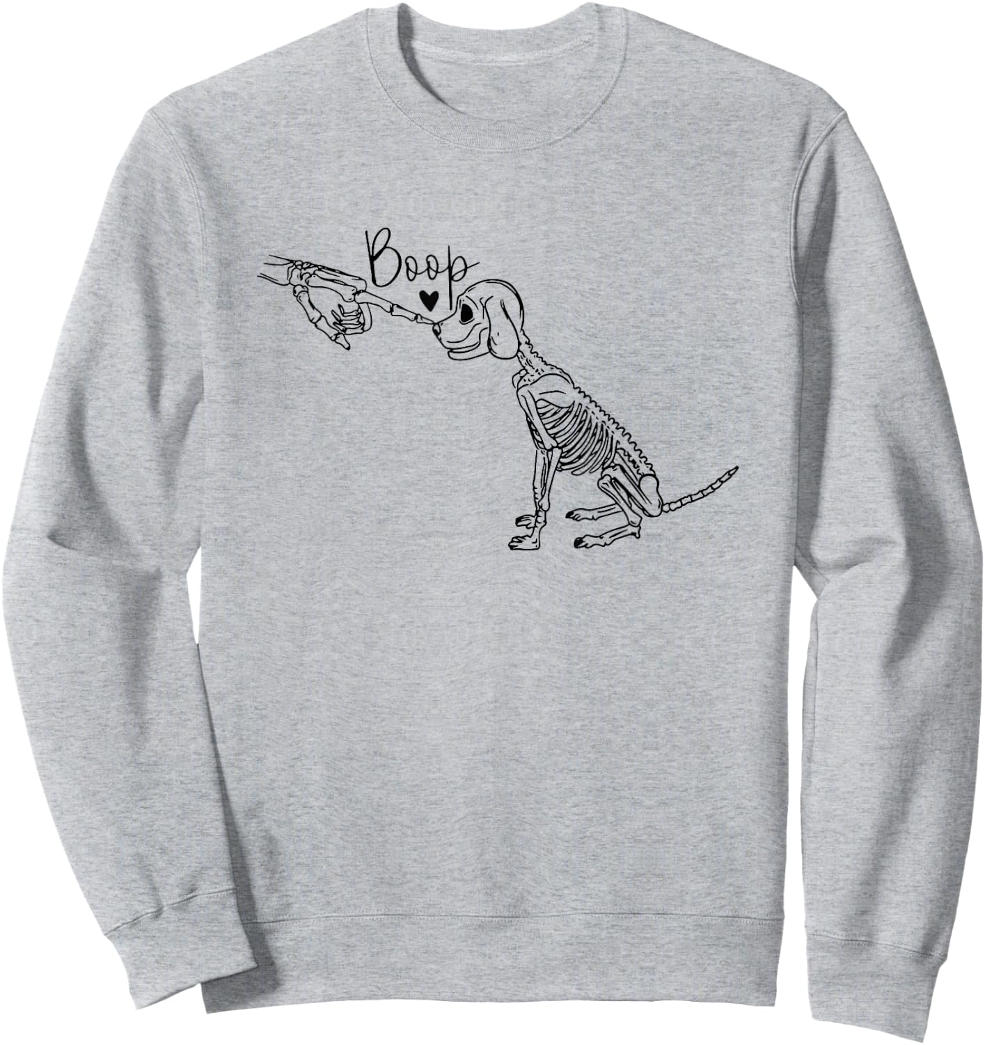 dog skeleton boop Men Women Sweatshirt - Sweatshirt | Ash