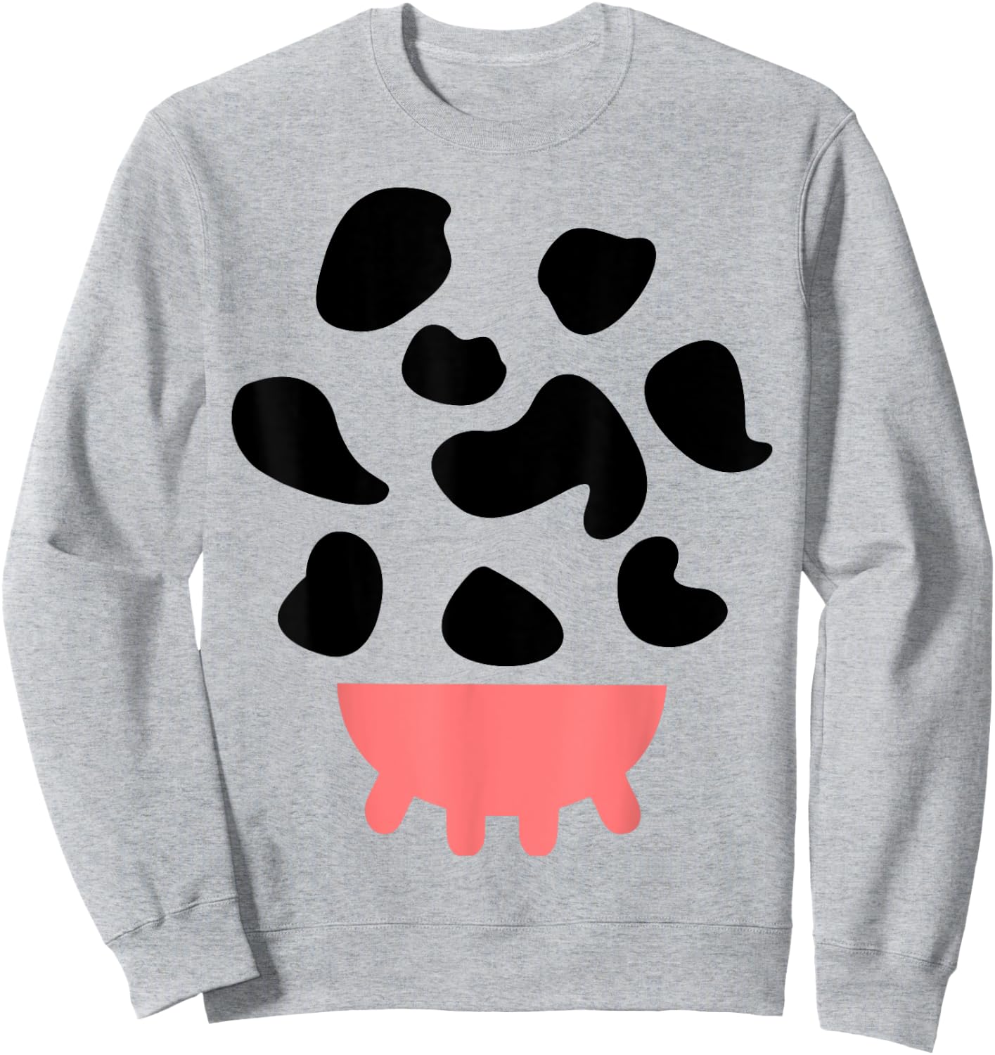 Cow costume udder cow spots stains carnival animal costume Sweatshirt - Sweatshirt | Ash