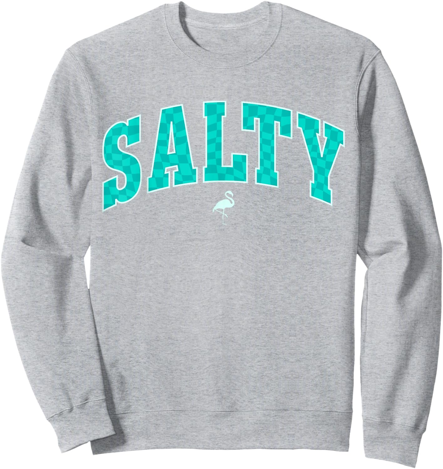 Salty Ocean Flamingo Life Coastal Summer Beach Girl Trendy Sweatshirt - Sweatshirt | Ash