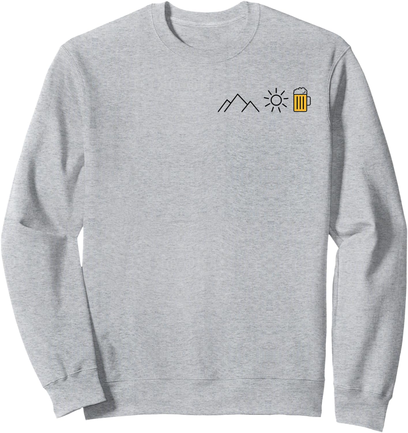 Mountain Sun Beer X Mountaineering Hiker Tasty Beer , White Sweatshirt - Sweatshirt | Ash