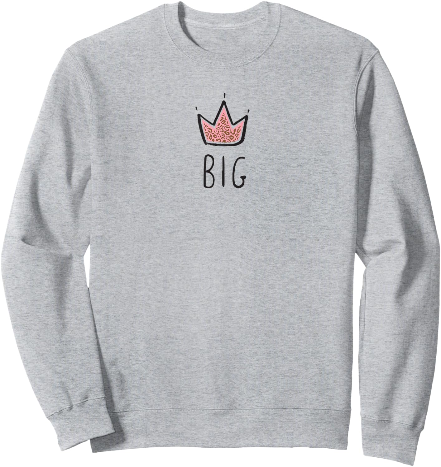 Crown Princess Leopard Little / G Big Sorority Reveal Sweatshirt - Sweatshirt | Ash