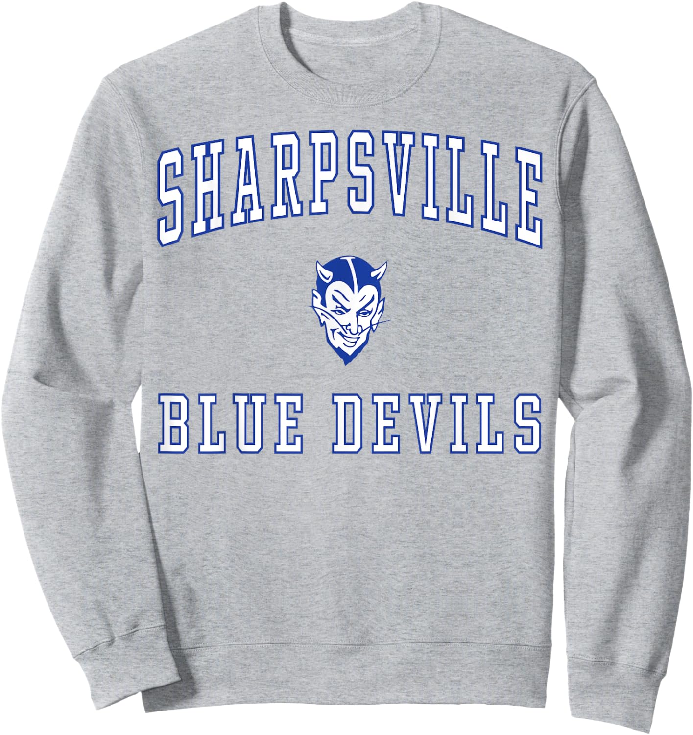 Sharpsville High School Blue Devils Sweatshirt - Sweatshirt | Ash