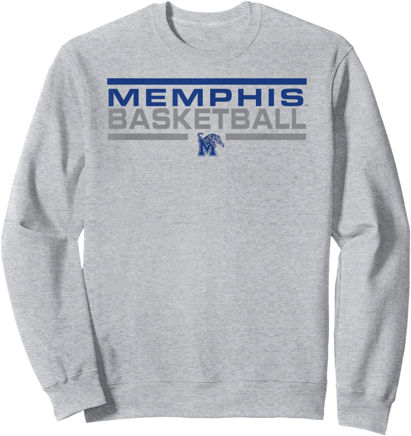 Memphis Tigers Basketball Varsity White Officially Licensed Sweatshirt - Sweatshirt | Ash