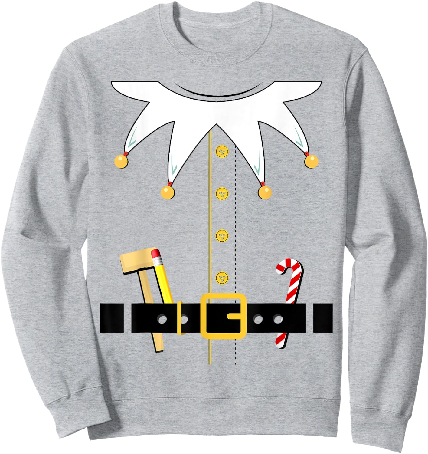 Elf Costume , Women, Boys, Girls, Kids, Youth Sweatshirt - Sweatshirt | Ash