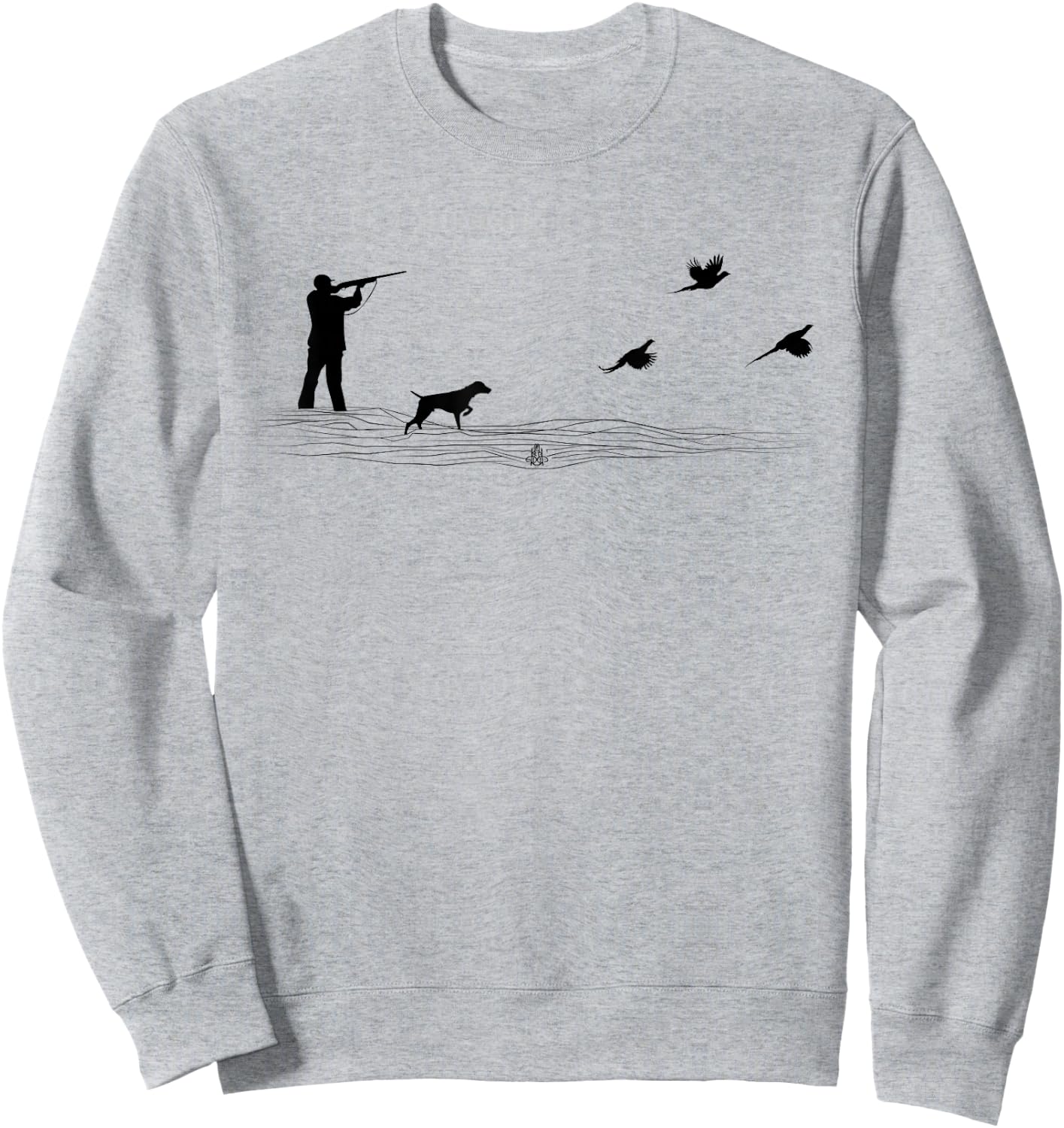 Ringneck Pheasant Hunters Upland Bird Hunting Dog Graphic Sweatshirt - Sweatshirt | Ash