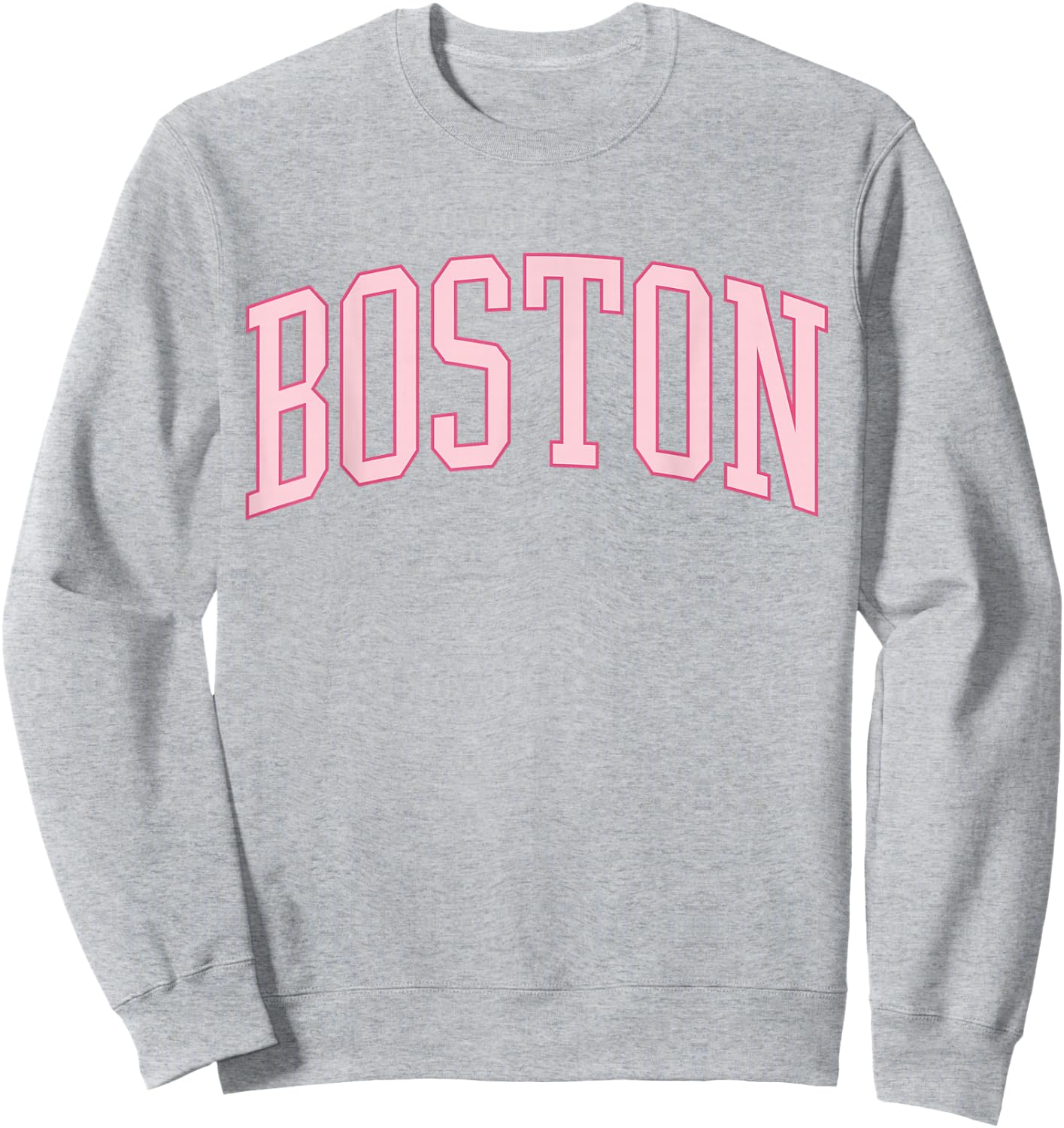Boston Cute Preppy Varisty Pink Sweatshirt - Sweatshirt | Ash