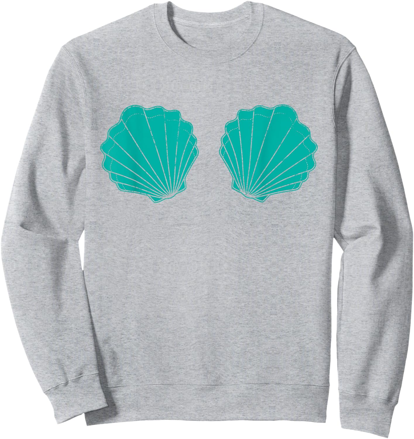 Mermaid Seashell Bikini Sea Shells Mermaid Costume Sweatshirt - Sweatshirt | Ash