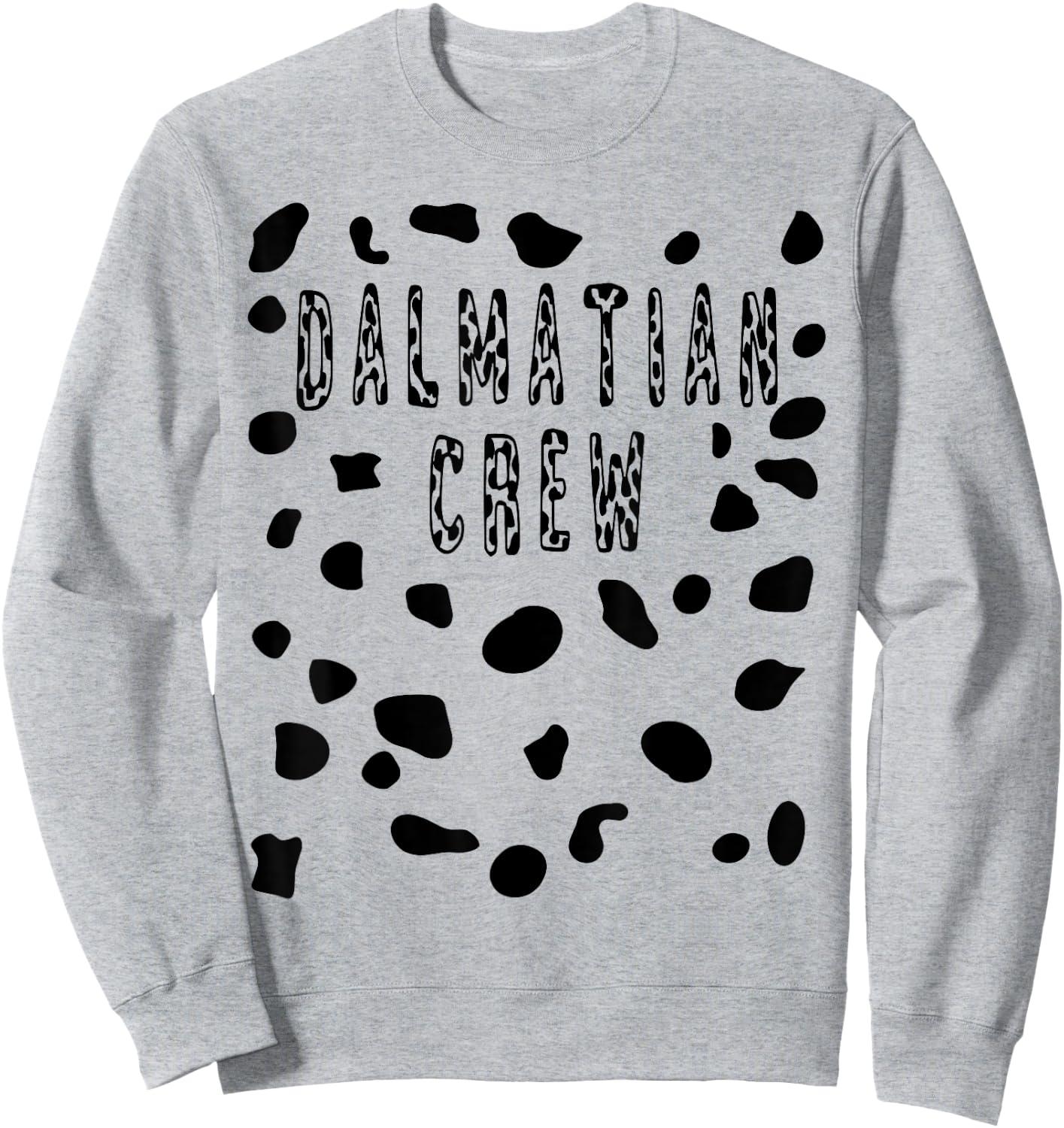 Dalmatian Crew Costume Shirt - Pretend Dog Spots Men Women Kids Sweatshirt - Sweatshirt | Ash